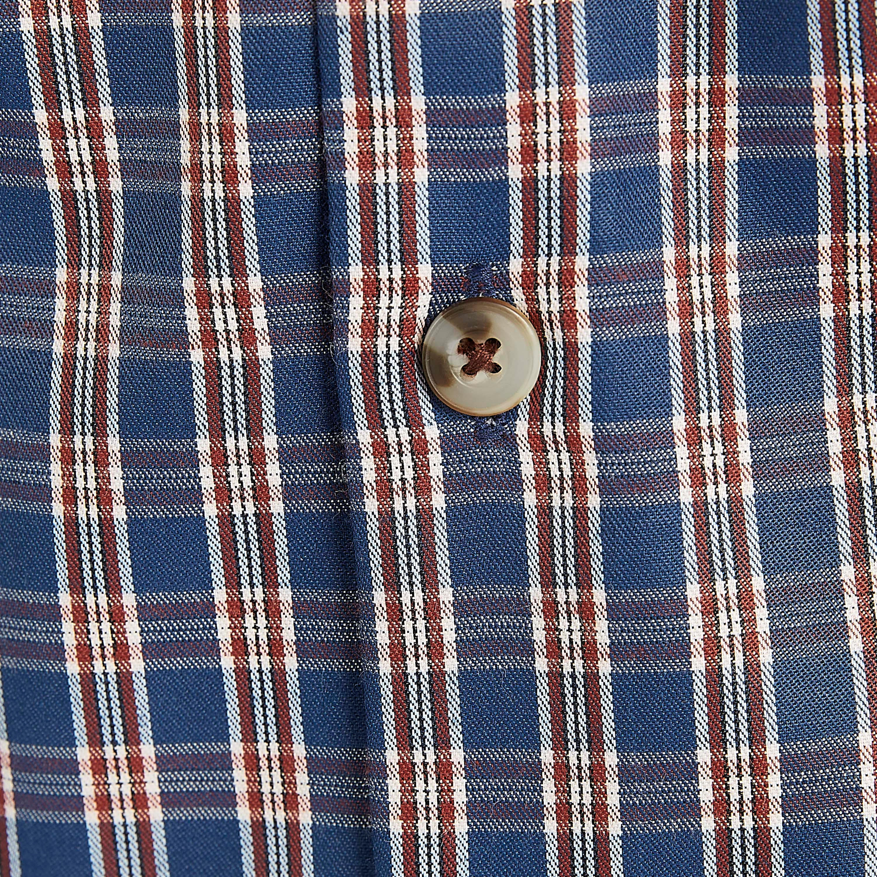 Checked Formal Shirt with Short Sleeves and Button Closure-men-clothing-shirts-image-3