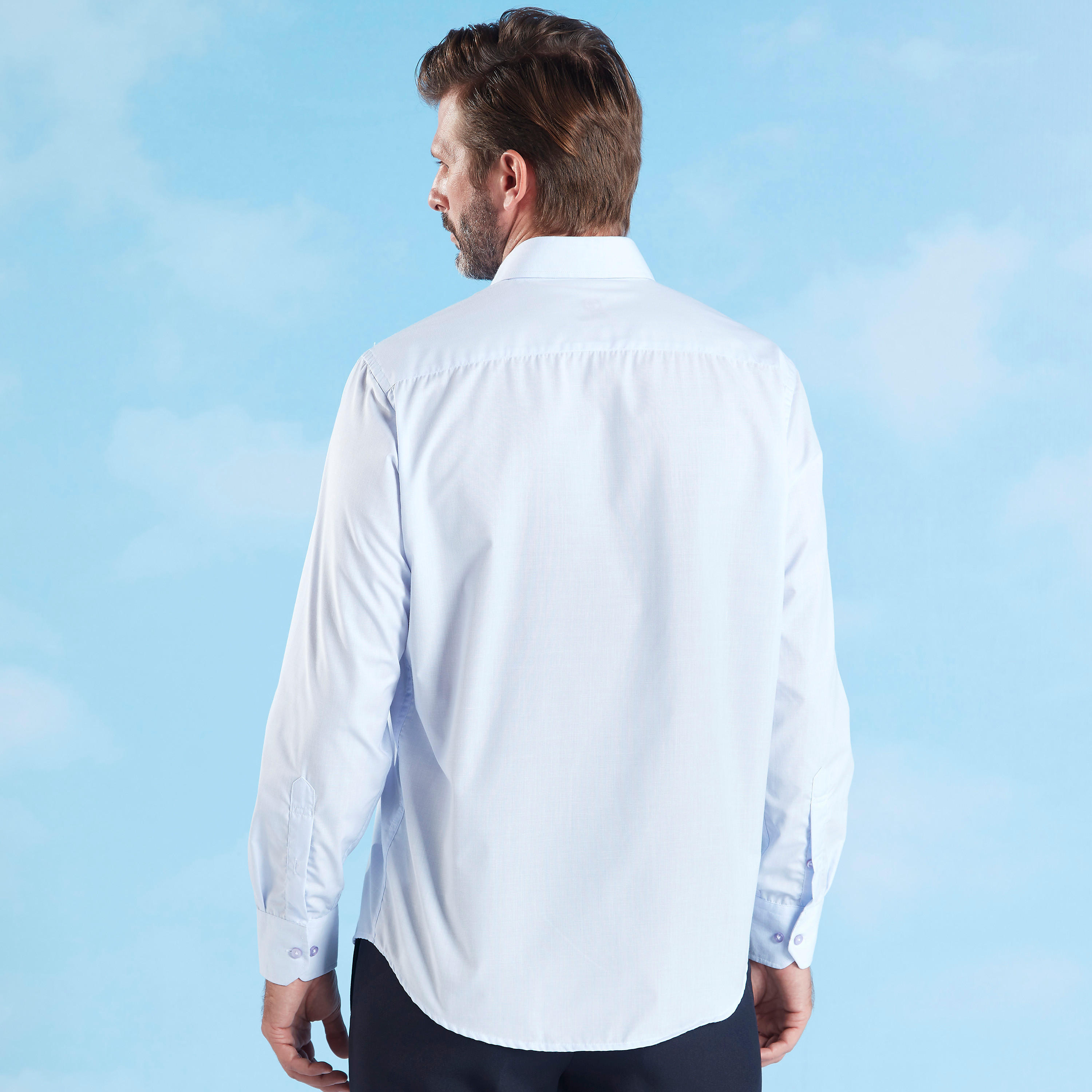 قميص رسمي سهل الكي بارز الملمس بأكمام طويلة وجيب على الصّدر-men-clothing-shirts-image-5
