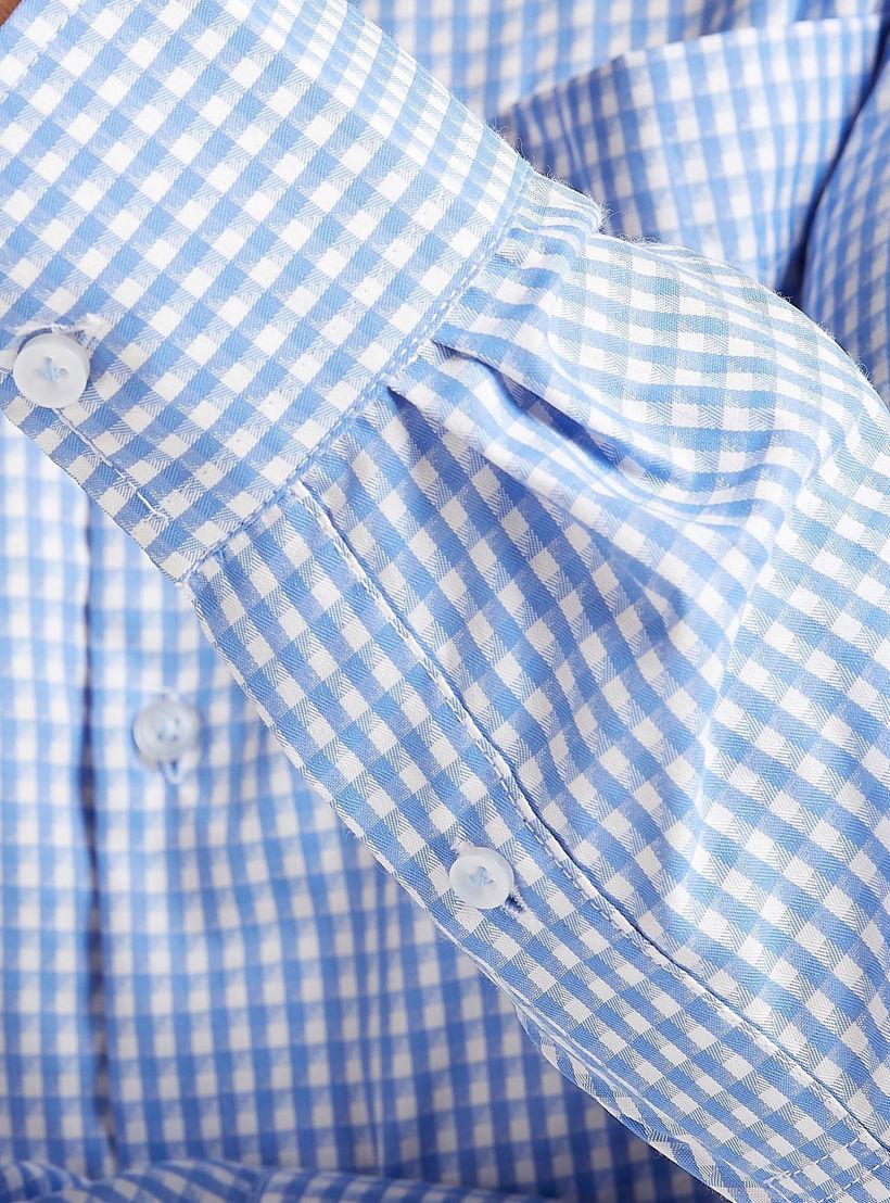 قميص كاروهات بياقة بأزرار وأكمام طويلة-men-clothing-shirts-image-1
