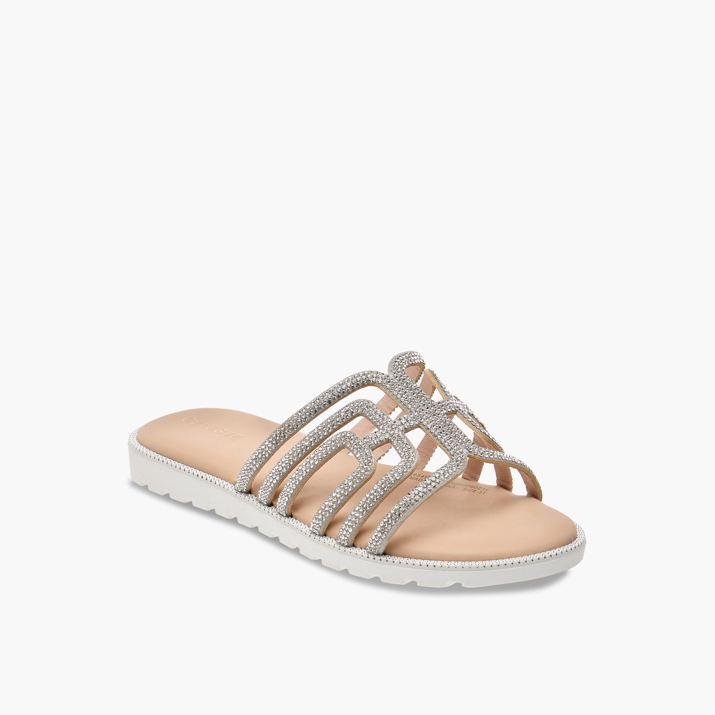 Celeste Girl's Embellished Slip-On Sandals-girls-shoes-sandals-image-2