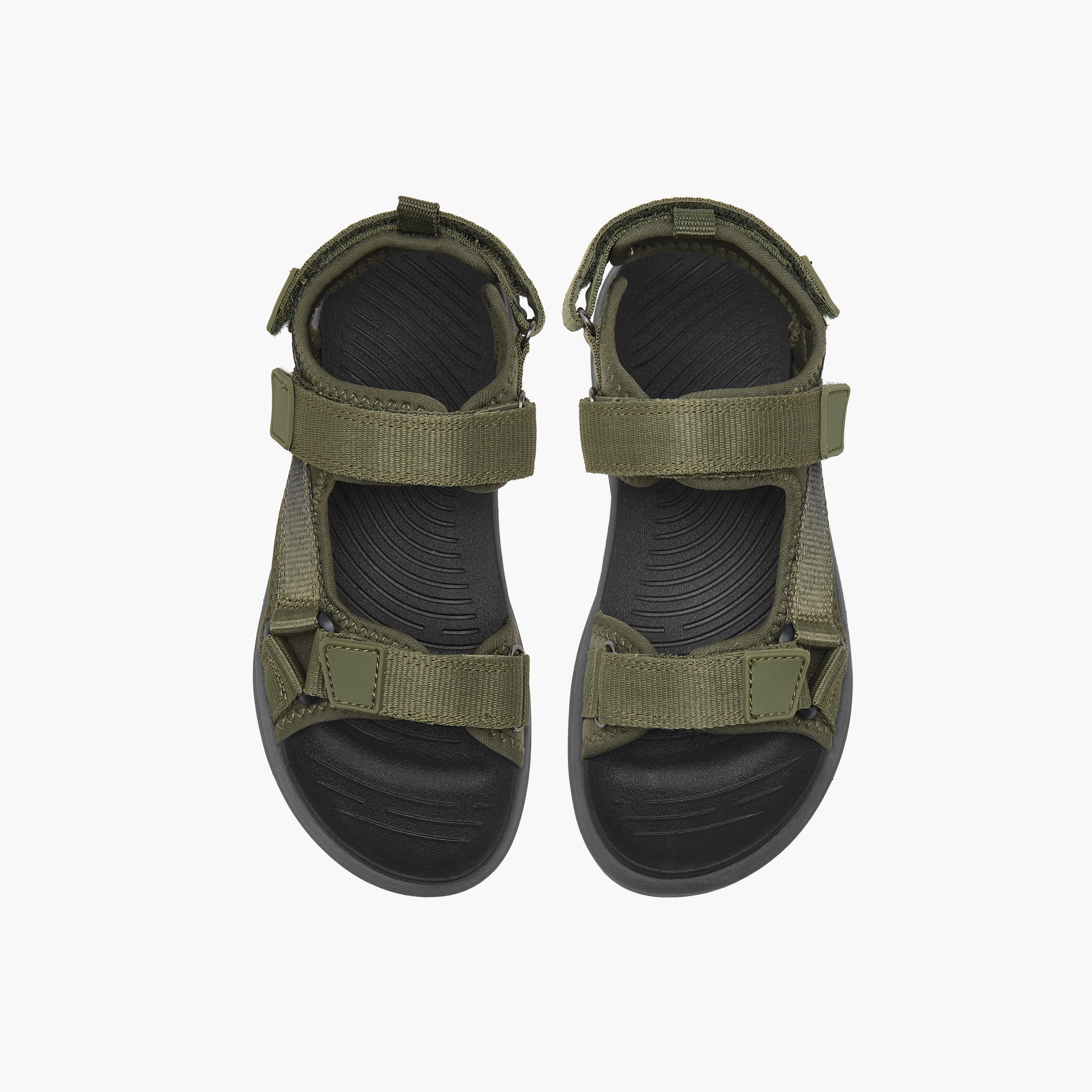 Mister Duchini Textured Floaters with Hook and Loop Closure-boys-shoes-sandals-image-1