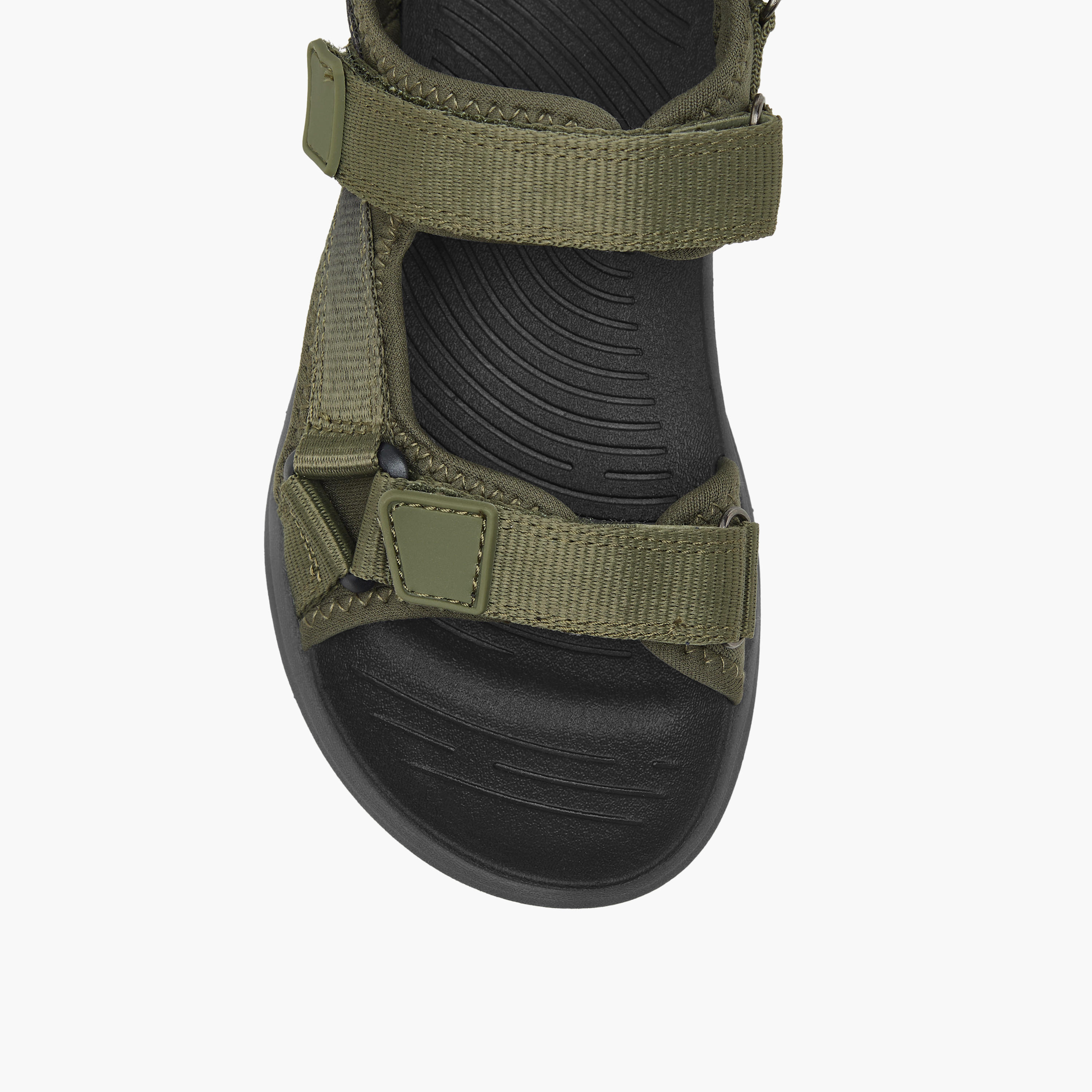Mister Duchini Textured Floaters with Hook and Loop Closure-boys-shoes-sandals-image-3