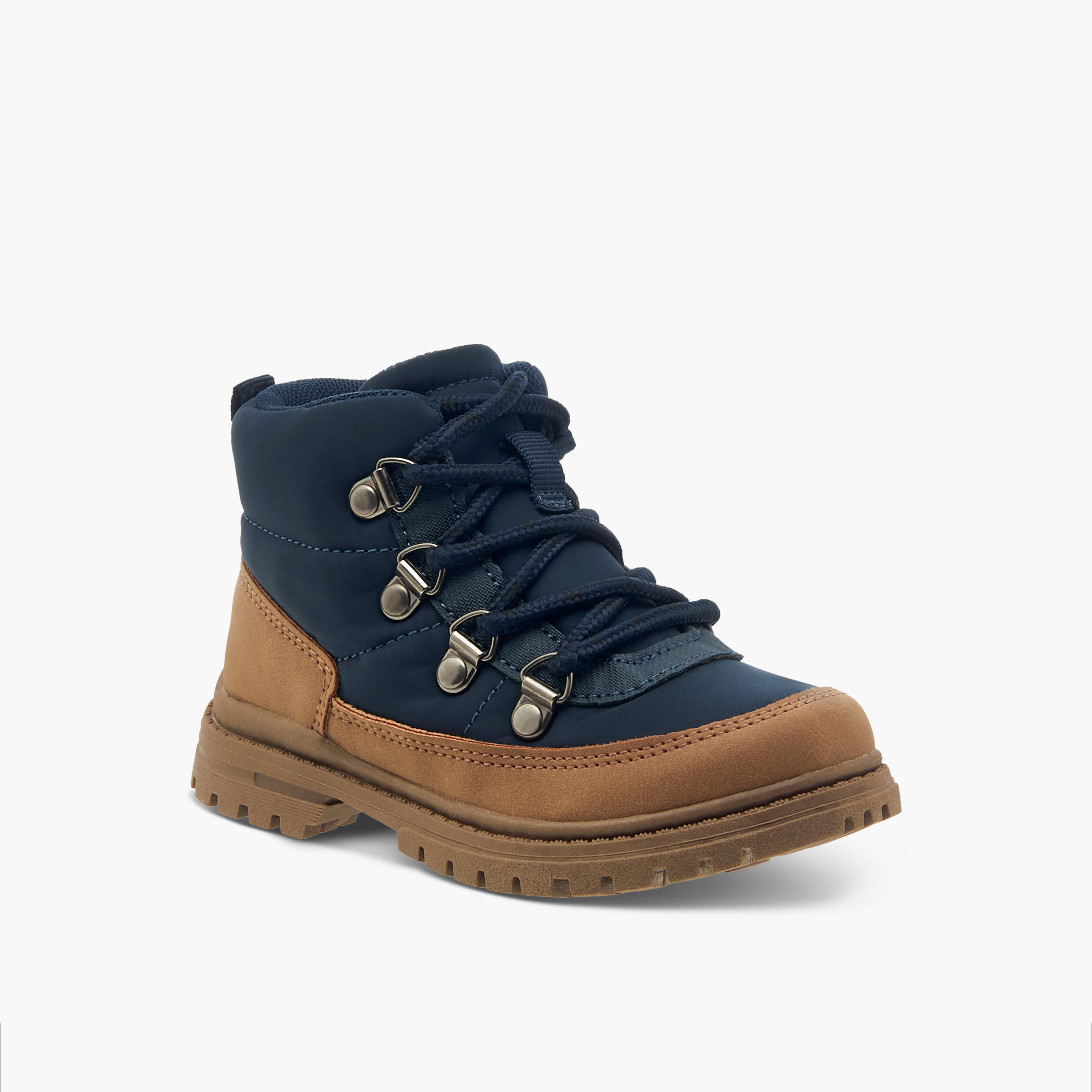 Juniors Panelled Ankle Boots with Zip Closure and Pull Tabs-boys-shoes-boots-image-8