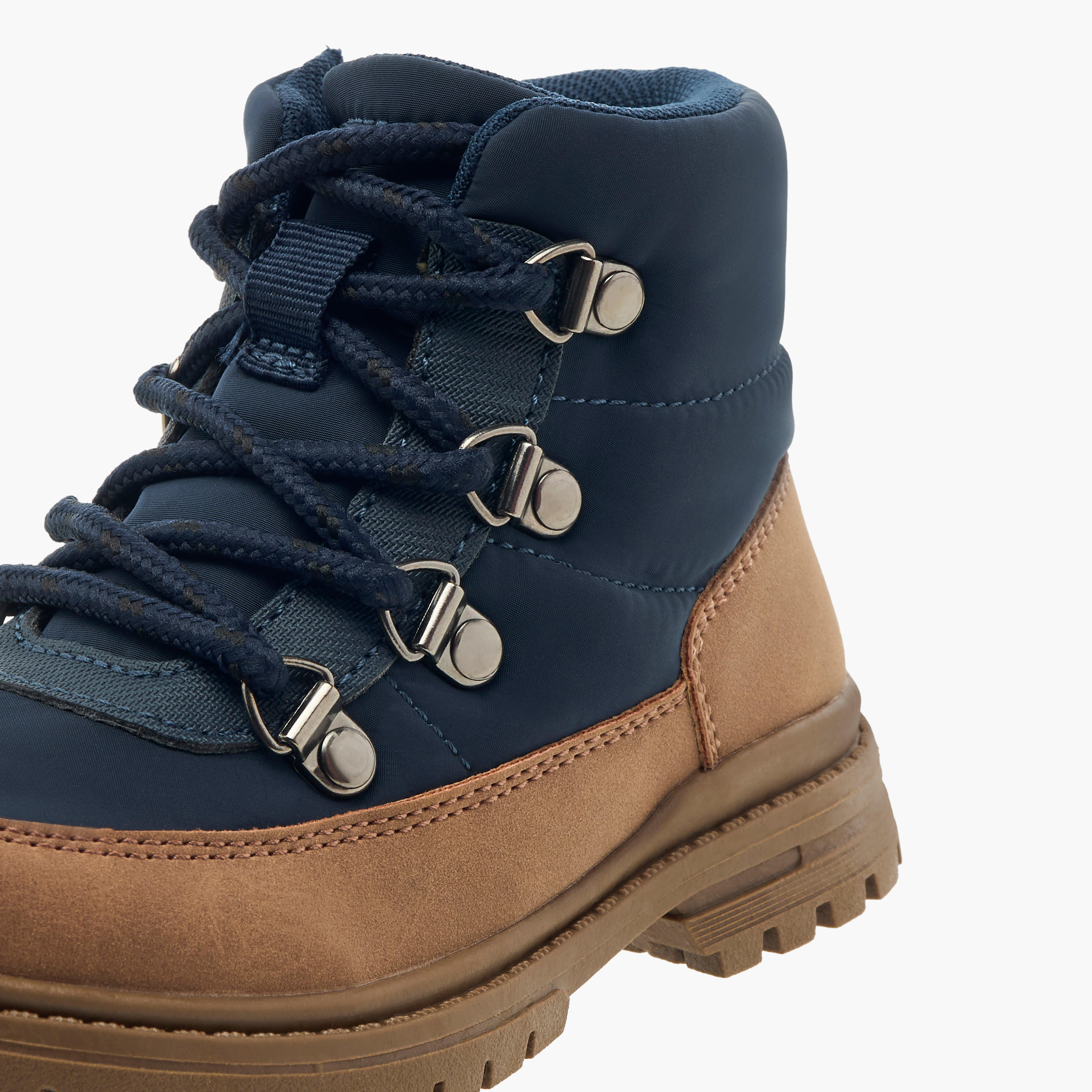 Juniors Panelled Ankle Boots with Zip Closure and Pull Tabs-boys-shoes-boots-image-10