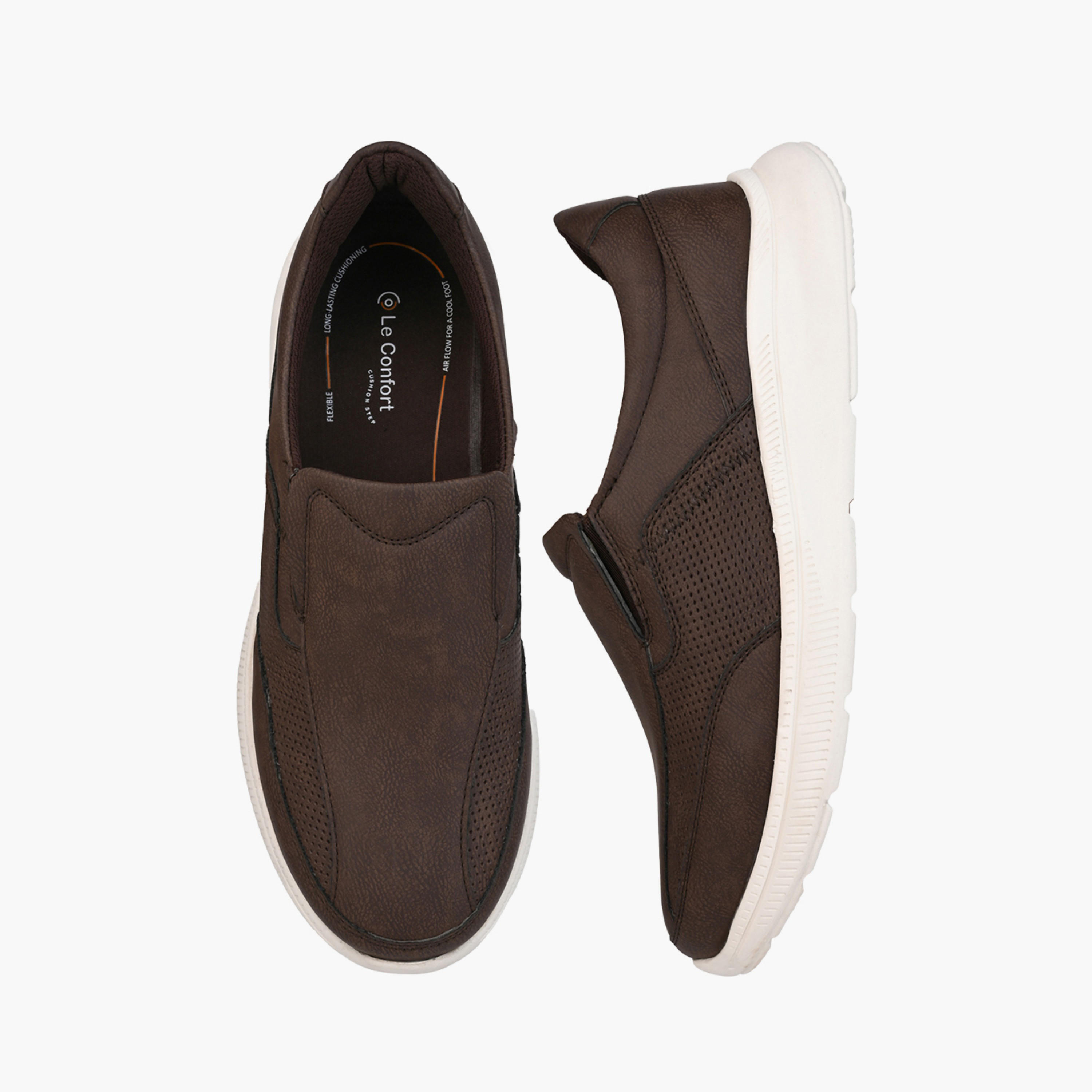 Le Confort Men Textured Slip-On Loafers-men-shoes-loafersandmoccasins-image-1