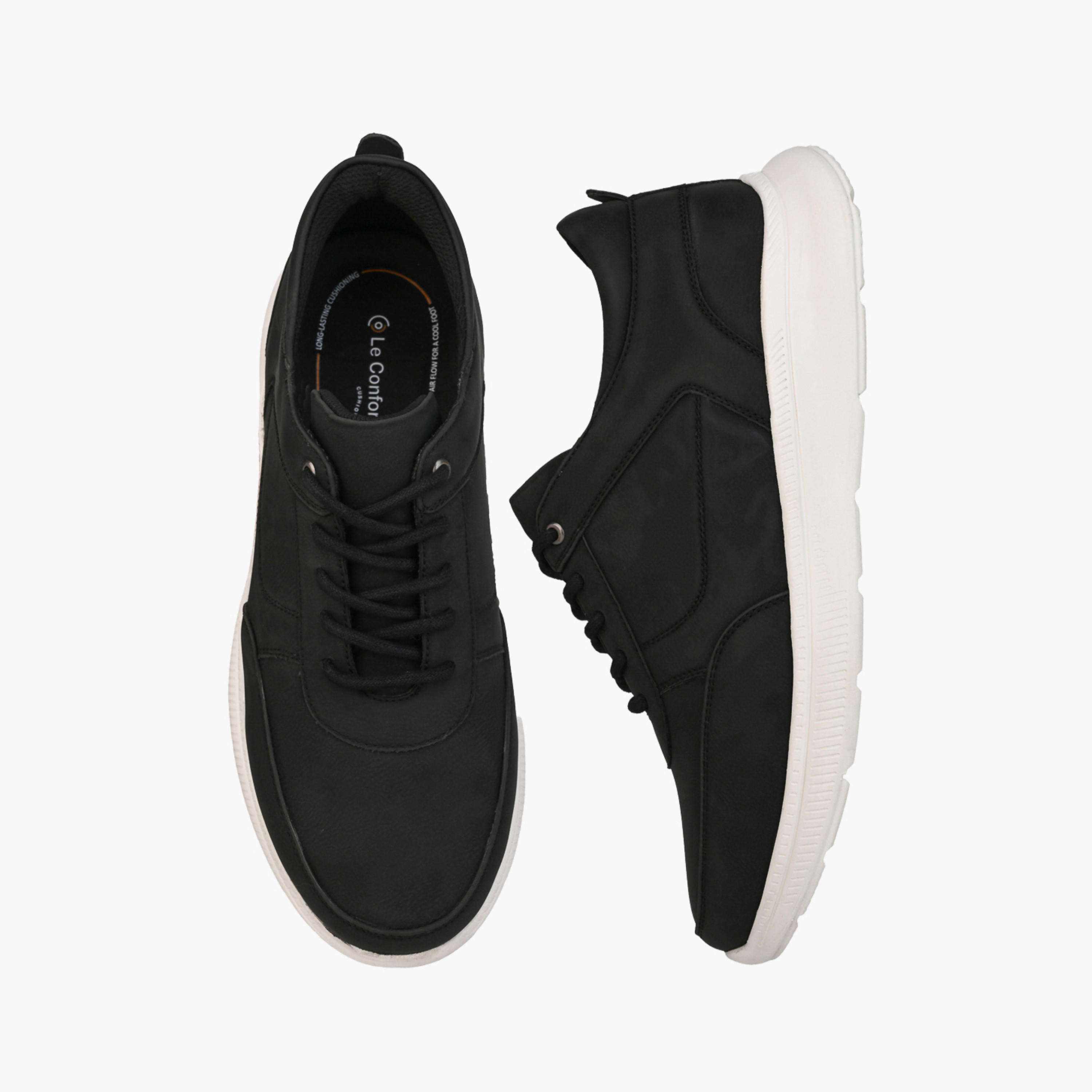 Le Confort Men Lace-Up Ankle Sneakers-men-shoes-sneakers-image-1