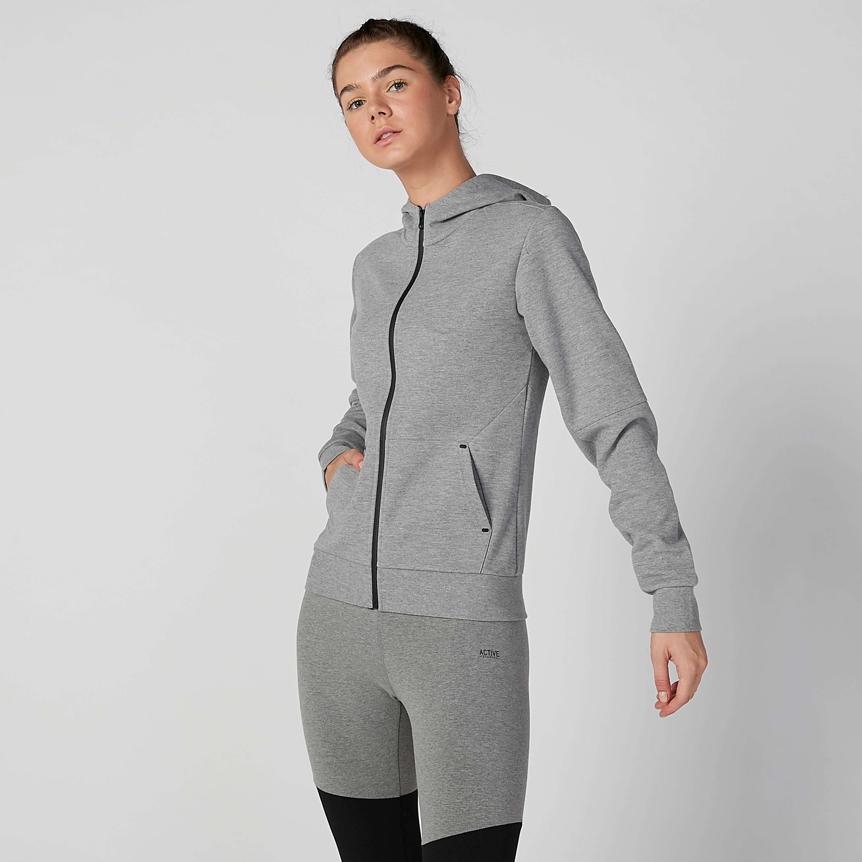 هودي بأكمام طويلة وجيوب إكسبو 2020-women-clothing-sportswearandactivewear-hoodiesandsweatshirts-image-7