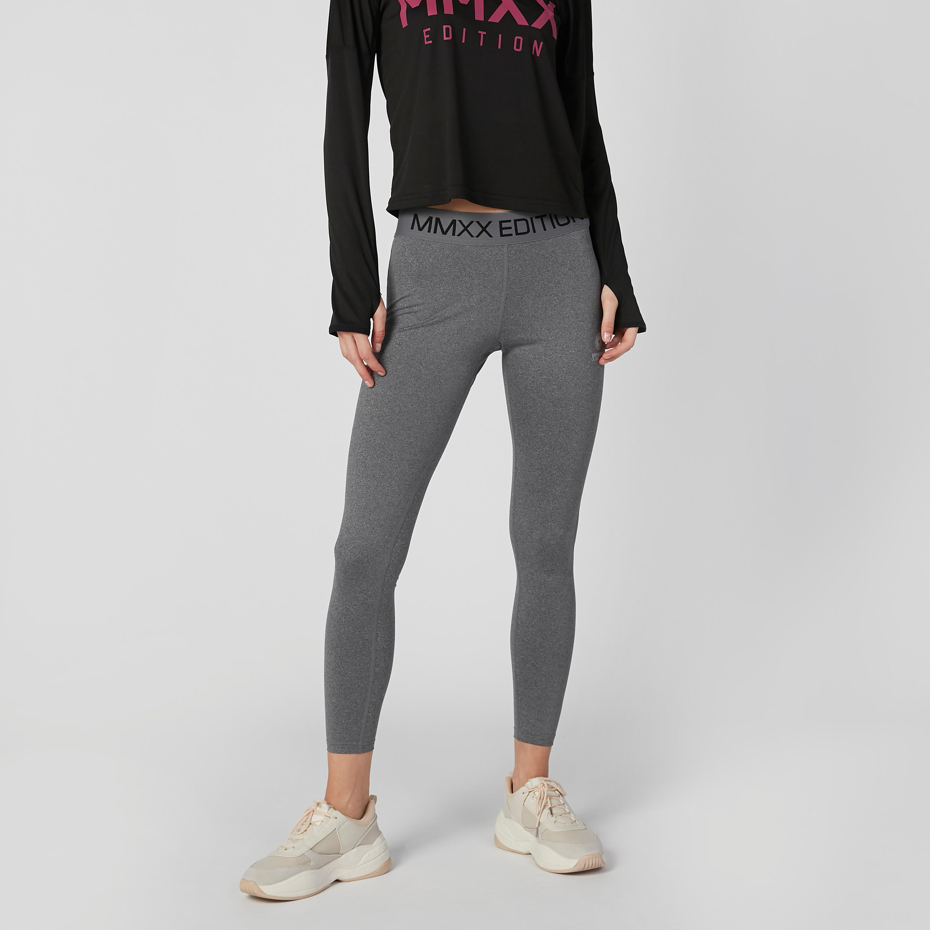 Expo 2020 Plain Leggings with Printed Elasticised Waistband-women-clothing-sportswearandactivewear-bottoms-image-3