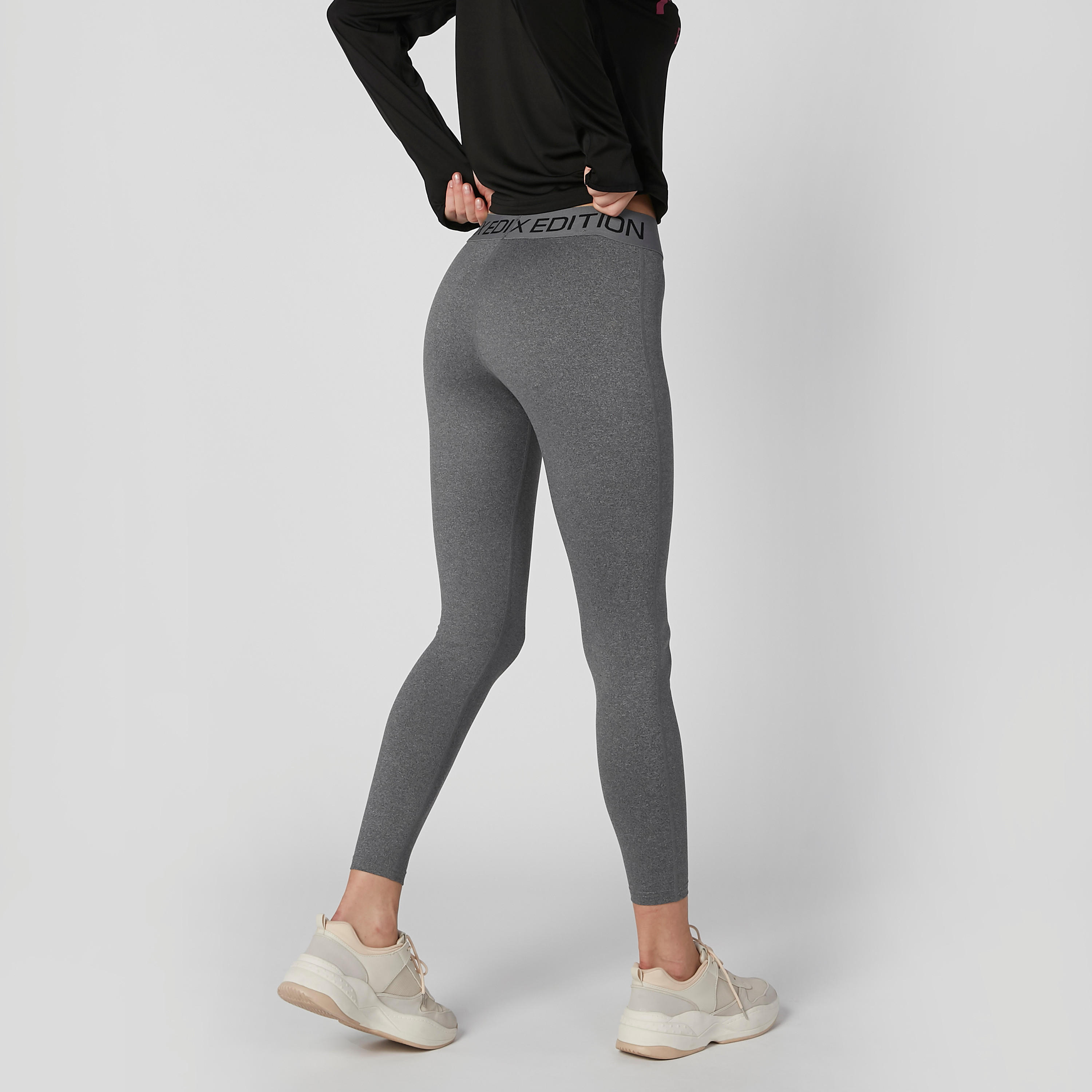 Expo 2020 Plain Leggings with Printed Elasticised Waistband-women-clothing-sportswearandactivewear-bottoms-image-4