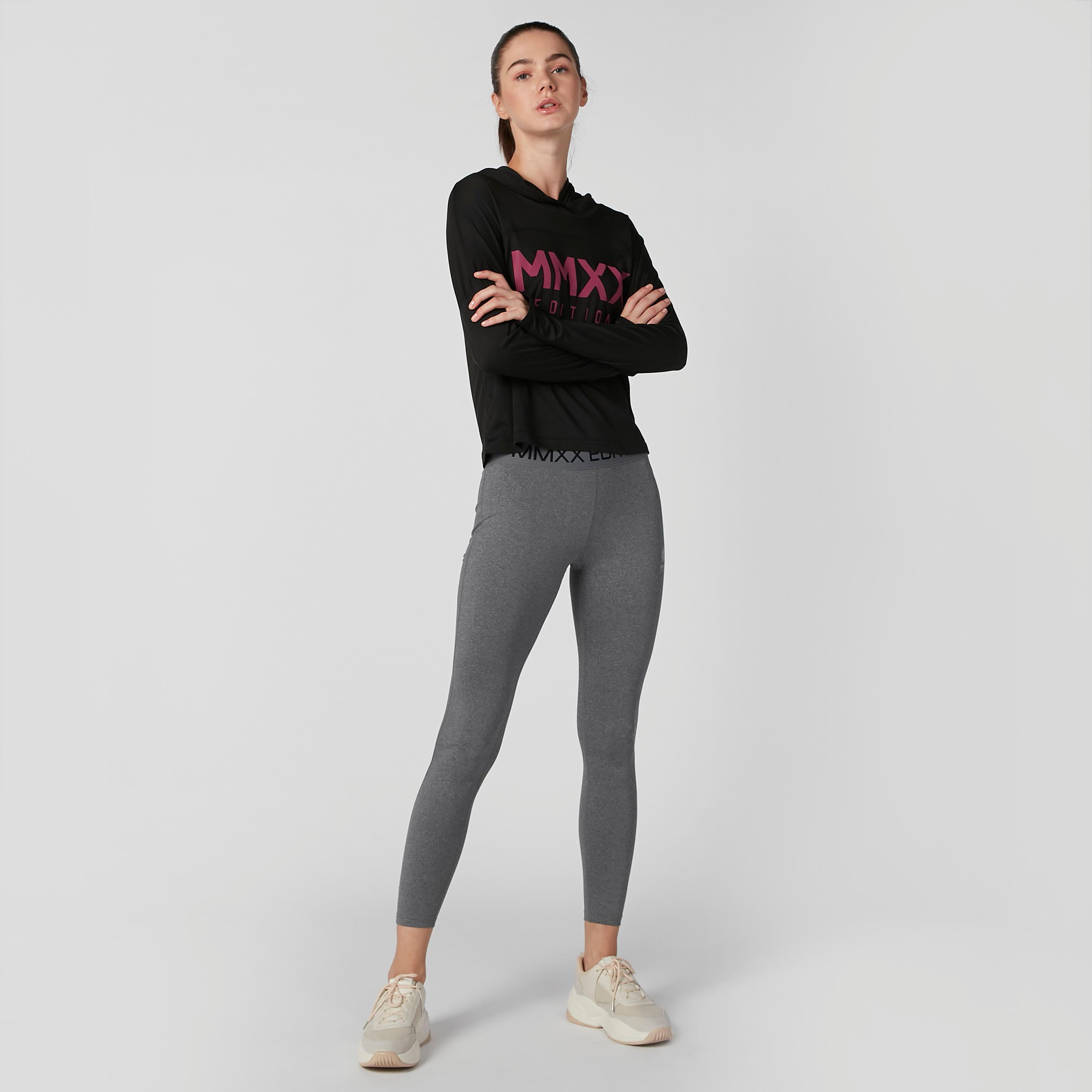 Expo 2020 Plain Leggings with Printed Elasticised Waistband-women-clothing-sportswearandactivewear-bottoms-image-5