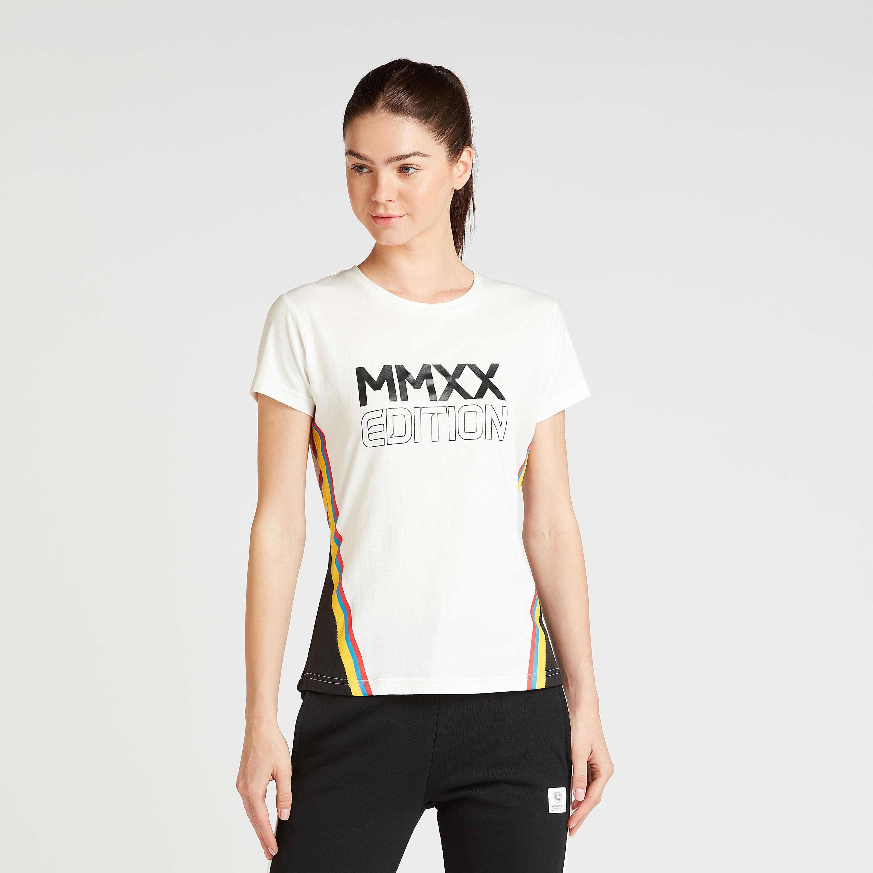 Expo 2020 Printed T-shirt with Round Neck and Short Sleeves-women-clothing-sportswearandactivewear-tshirtsandvests-image-1