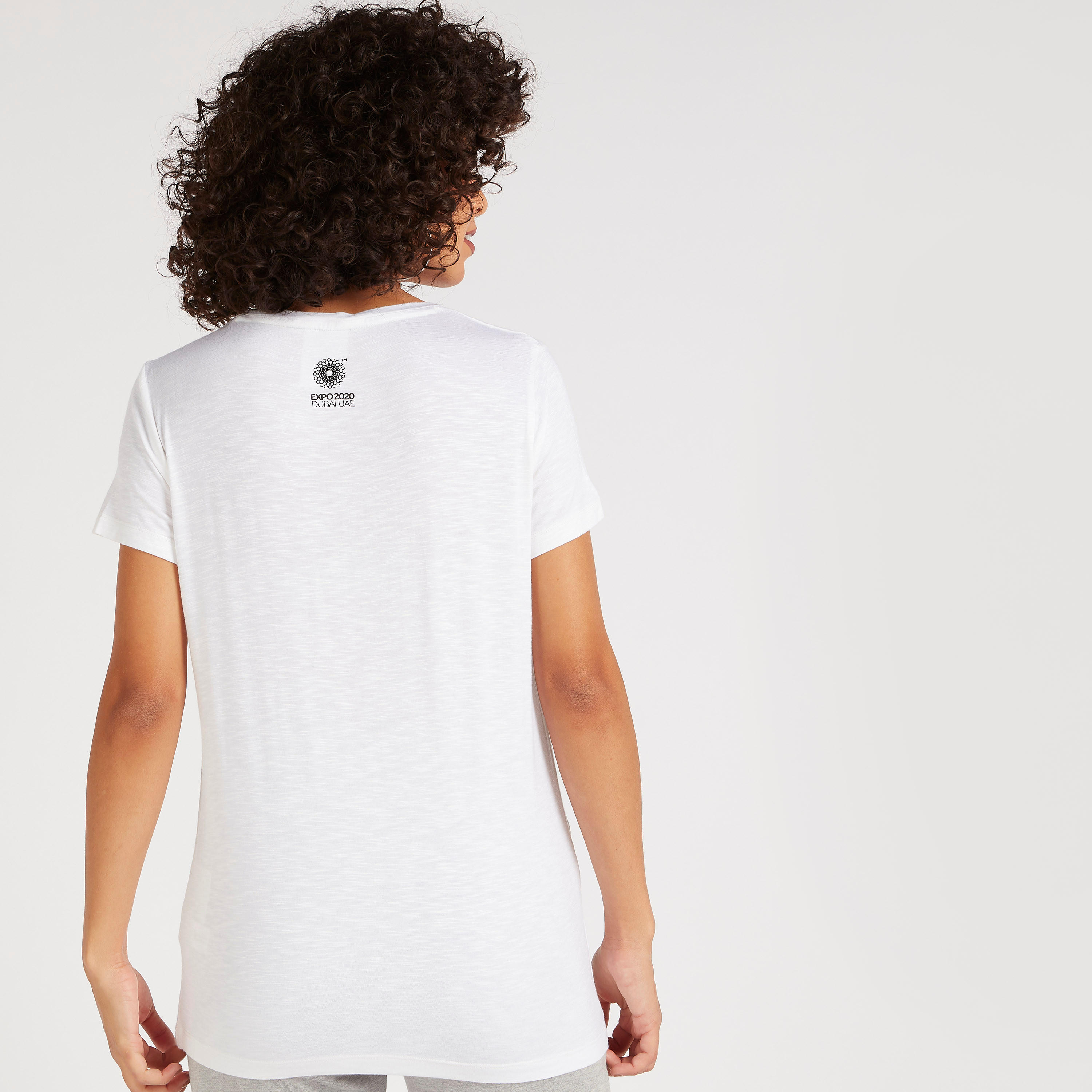 Printed Round Neck T-shirt with Short Sleeves-women-clothing-tshirts-image-4