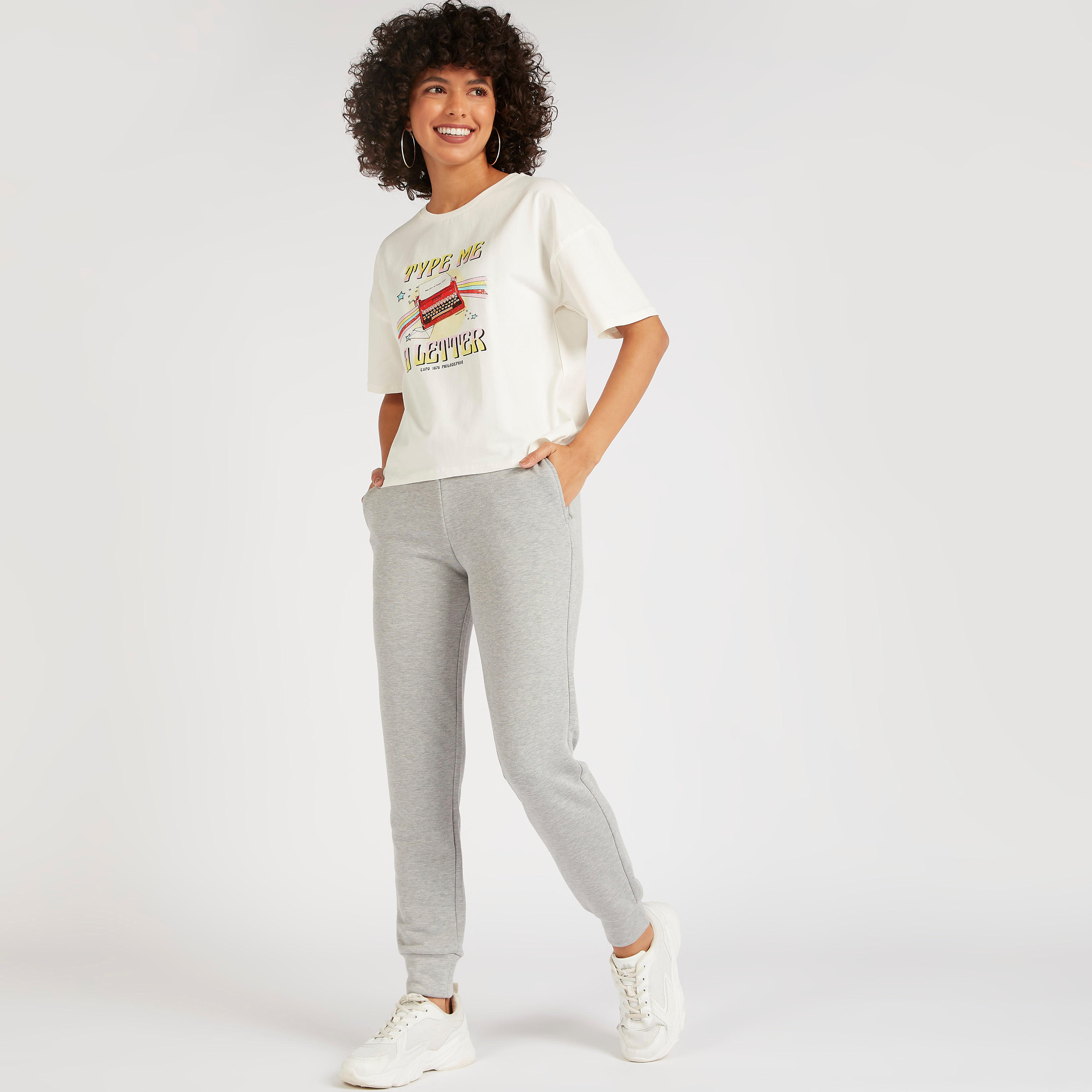 Printed T-shirt with Short Sleeves and Crew Neck-women-clothing-tshirts-image-5