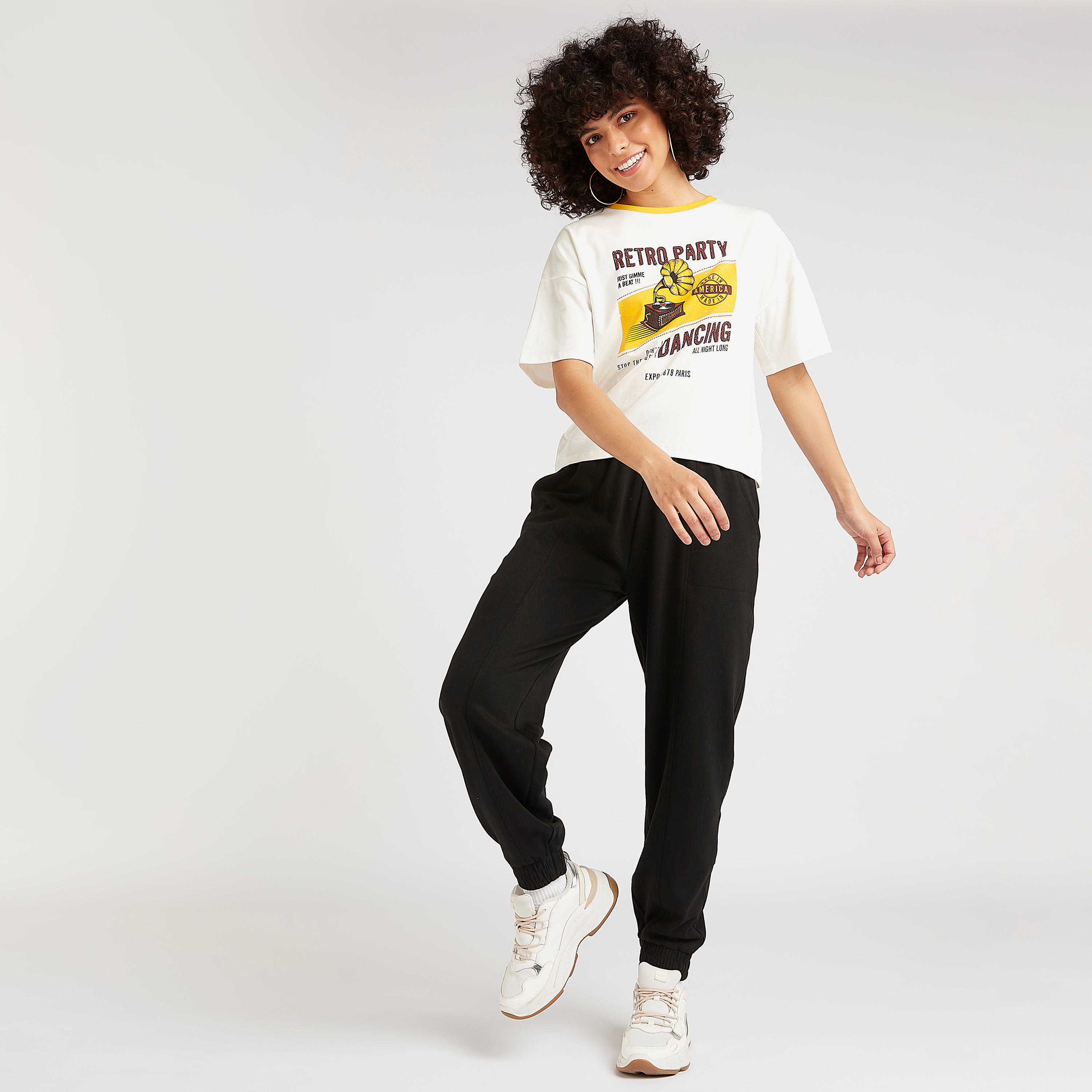 Printed T-shirt with Short Sleeves and Crew Neck-women-clothing-tshirts-image-2