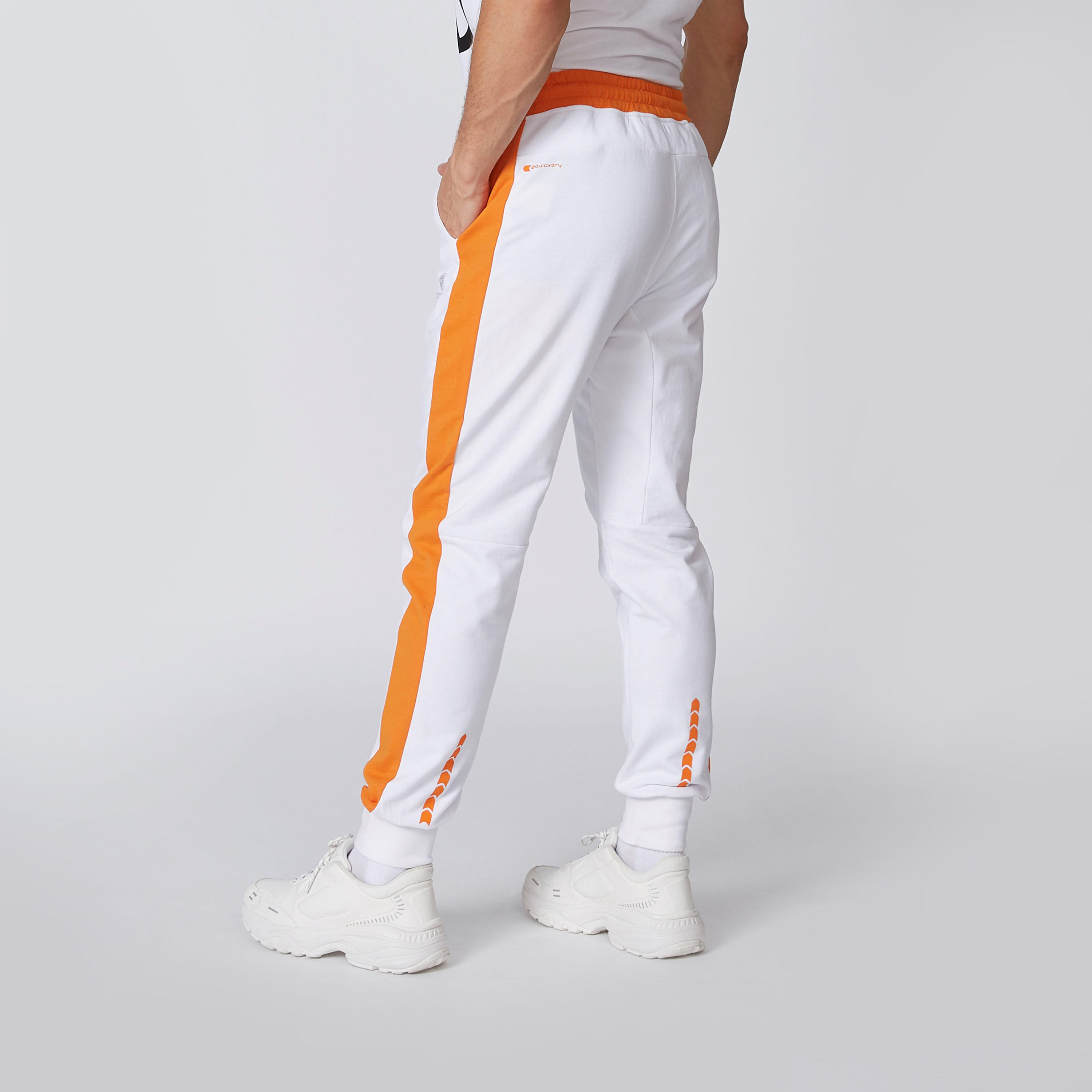 بنطال رياضي بأساور وخصر مطّاطي برباط وشريط جانبي متباين إكسبو 2020-men-clothing-sportswearandactivewear-bottoms-image-2