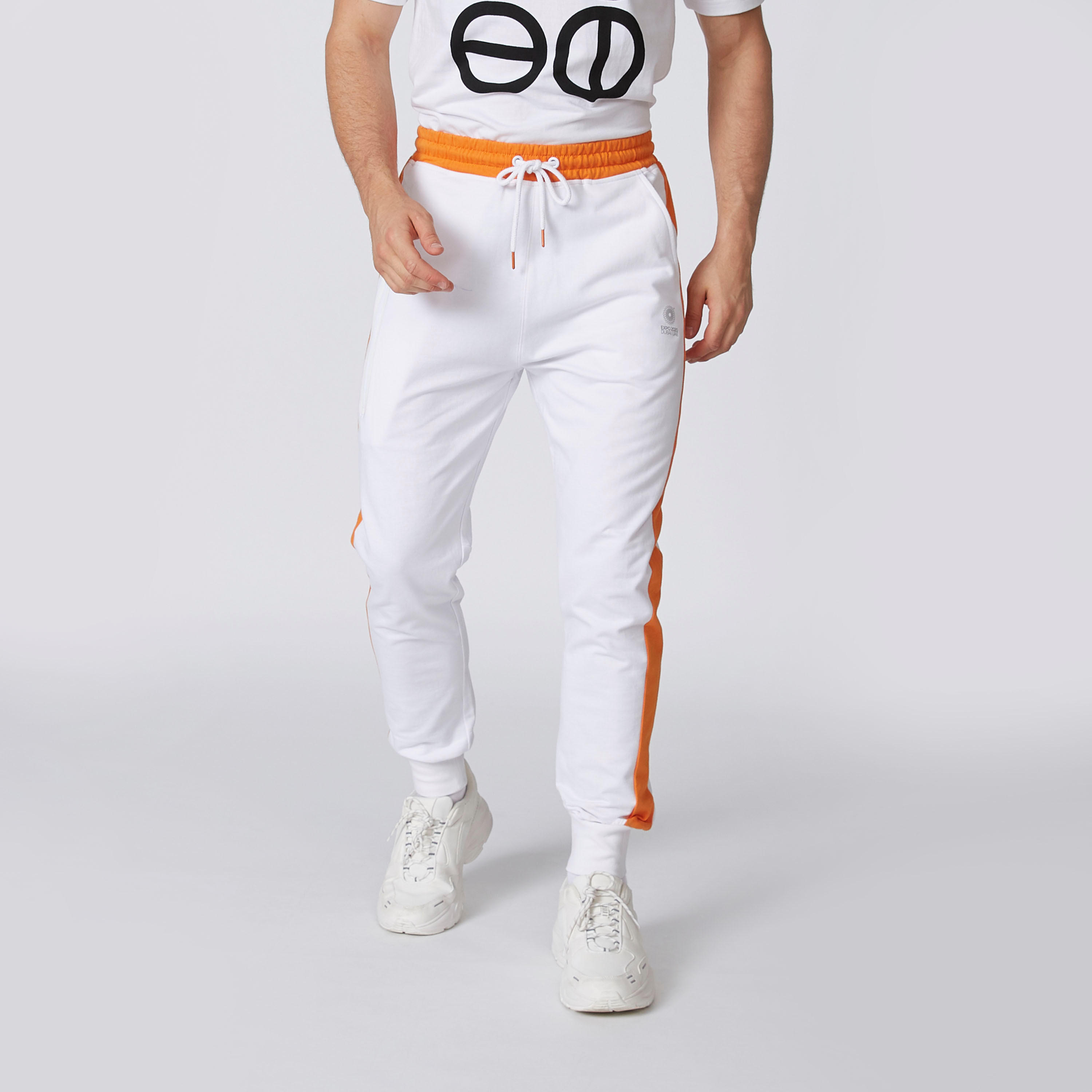 بنطال رياضي بأساور وخصر مطّاطي برباط وشريط جانبي متباين إكسبو 2020-men-clothing-sportswearandactivewear-bottoms-image-3