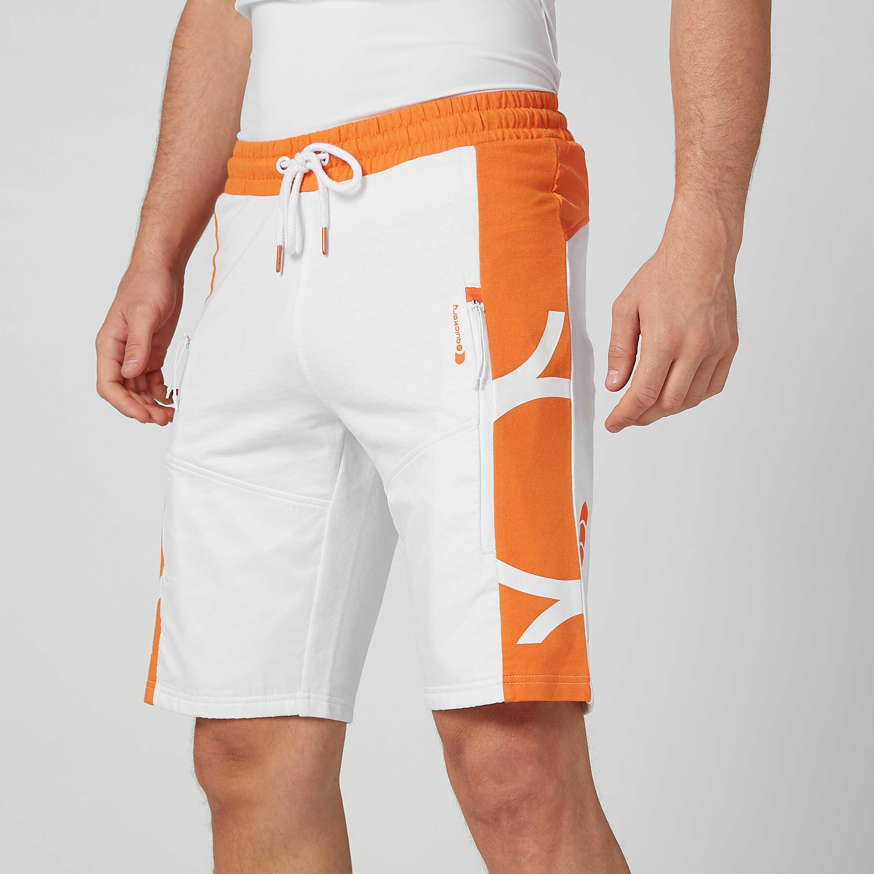 شورت بنمط كتل الألوان بخصر مطاطي ورباط-men-clothing-sportswearandactivewear-bottoms-image-1