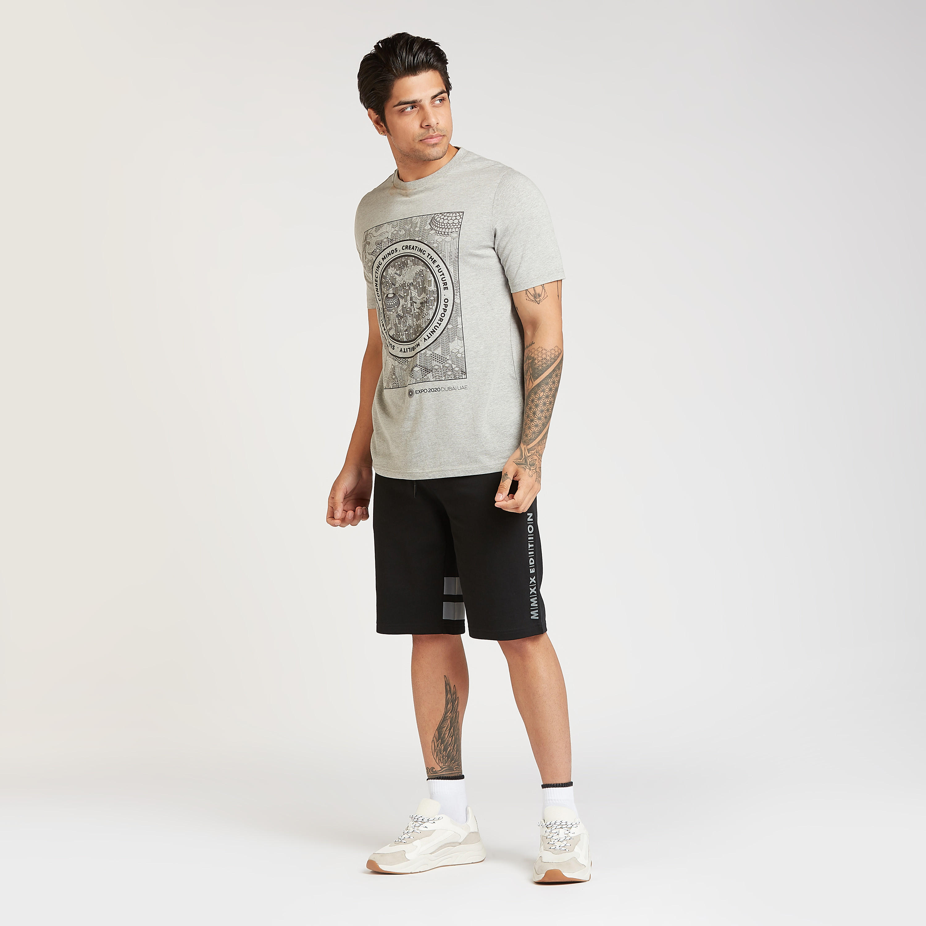 Printed T-shirt with Crew Neck and Short Sleeves-men-clothing-tshirtsandpolos-tshirts-image-2