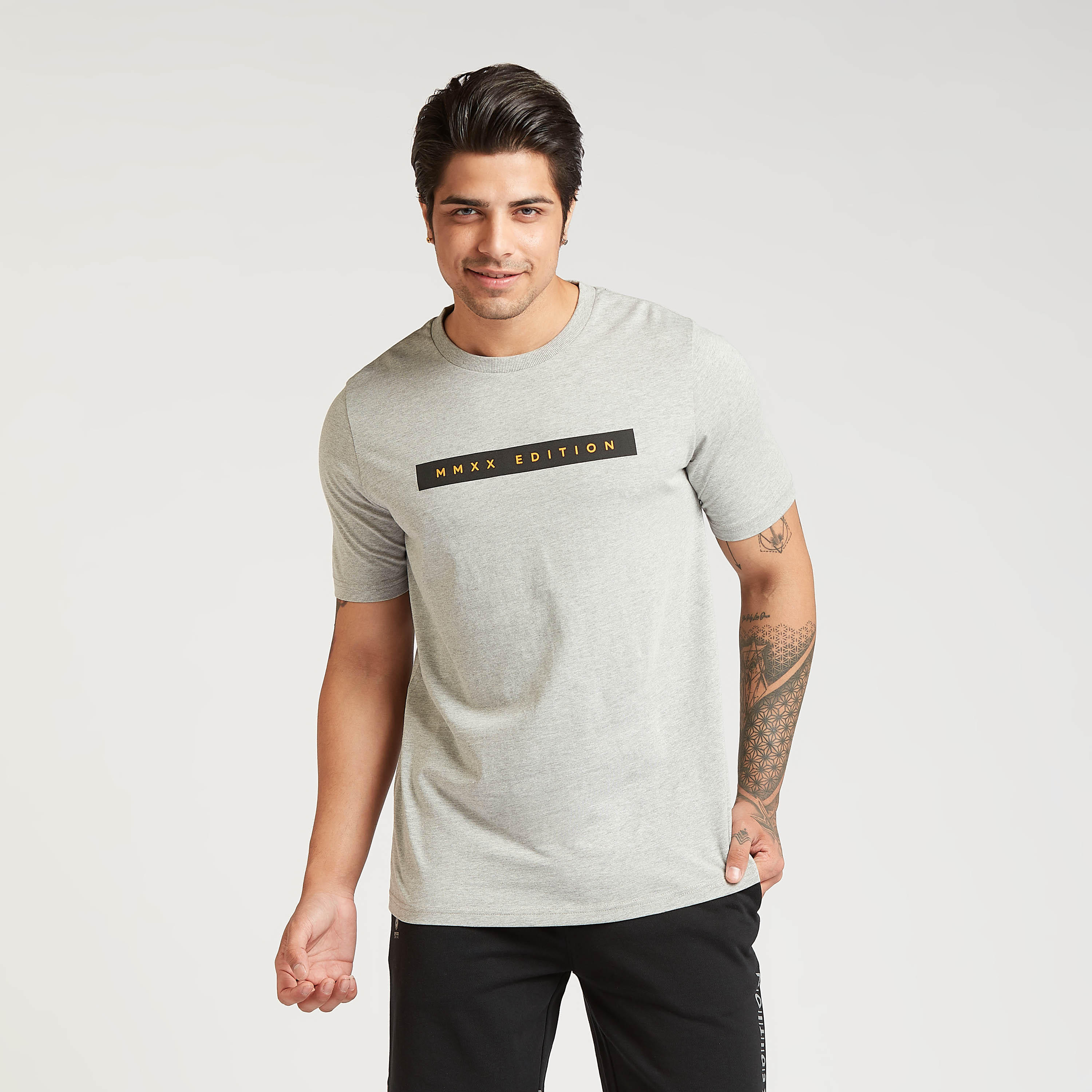 Printed T-shirt with Crew Neck and Short Sleeves-men-clothing-tshirtsandpolos-tshirts-image-1