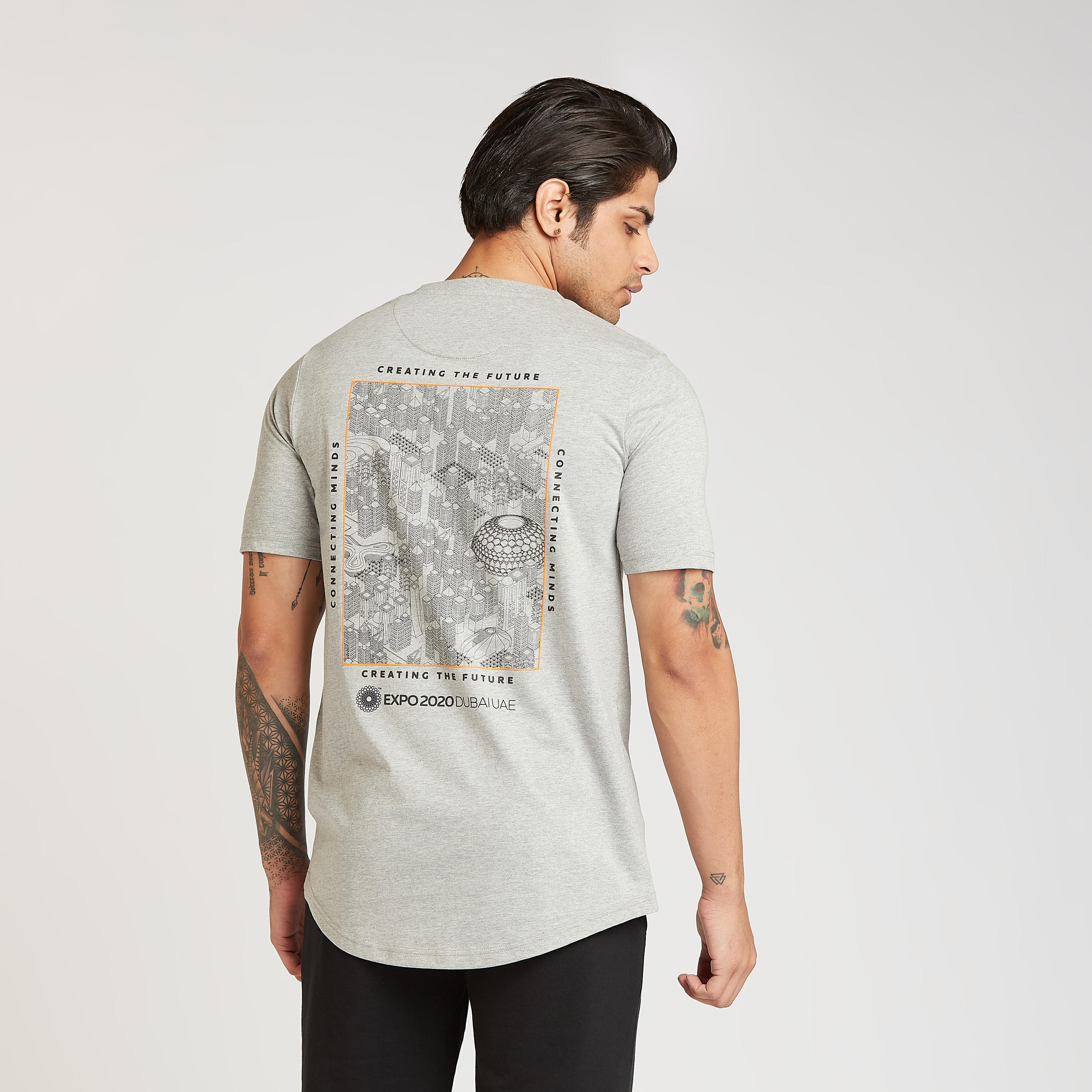 Printed T-shirt with Crew Neck and Short Sleeves-men-clothing-tshirtsandpolos-tshirts-image-3