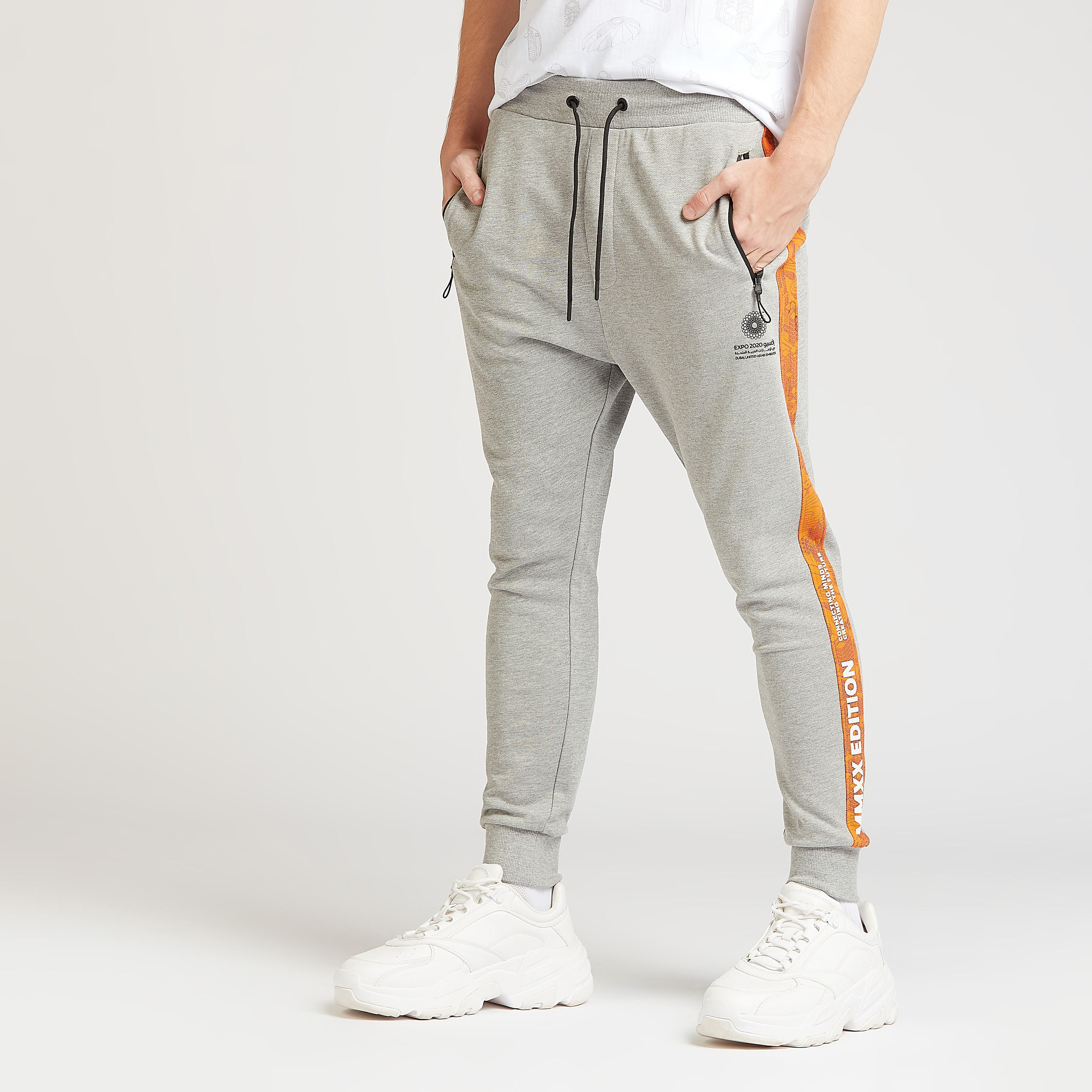 Slim Fit Expo 2020 Textured Mid-Rise Jog Pants with Pocket Detail-men-clothing-bottoms-joggers-image-1