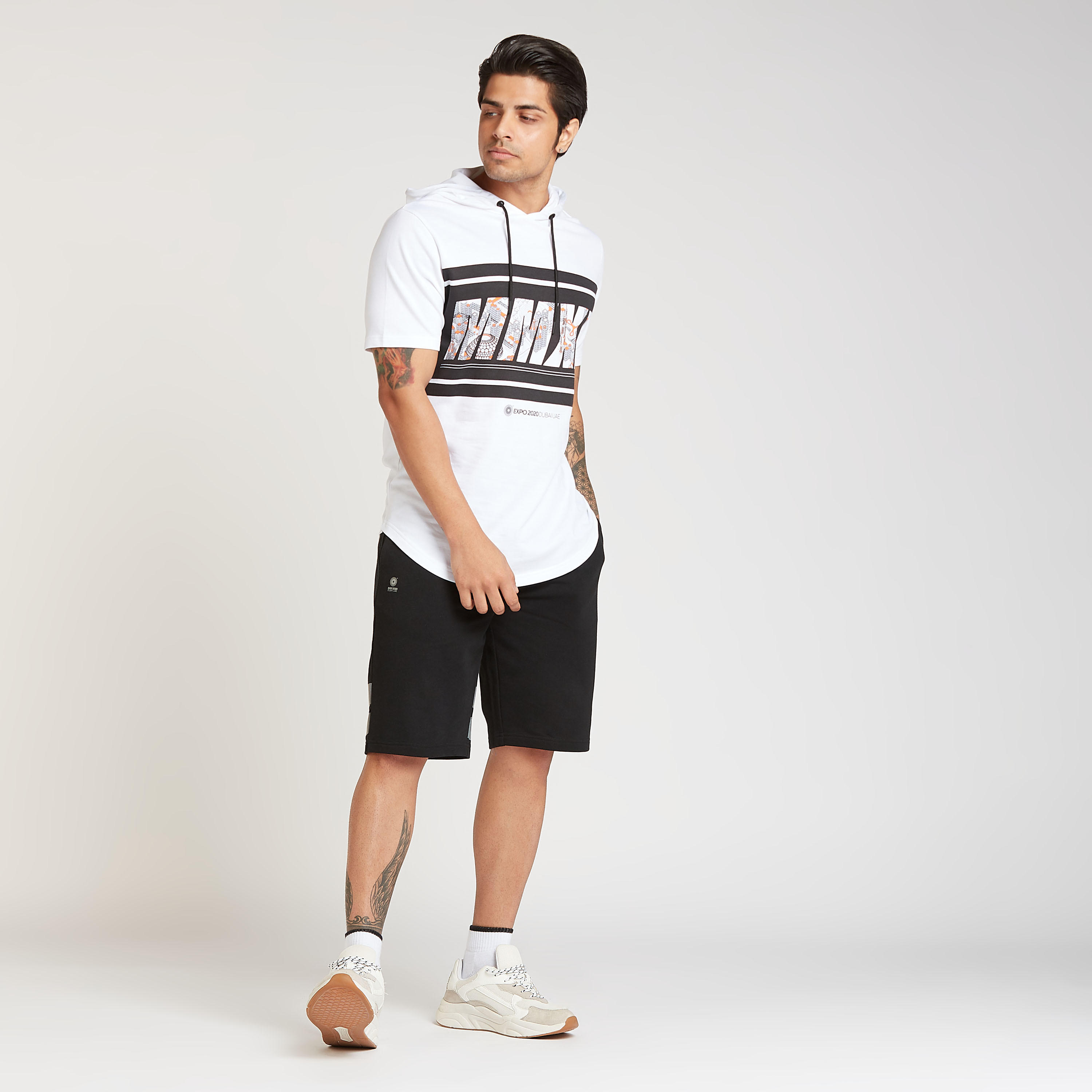 Printed T-shirt with Short Sleeves and Hood-men-clothing-tshirtsandpolos-tshirts-image-2