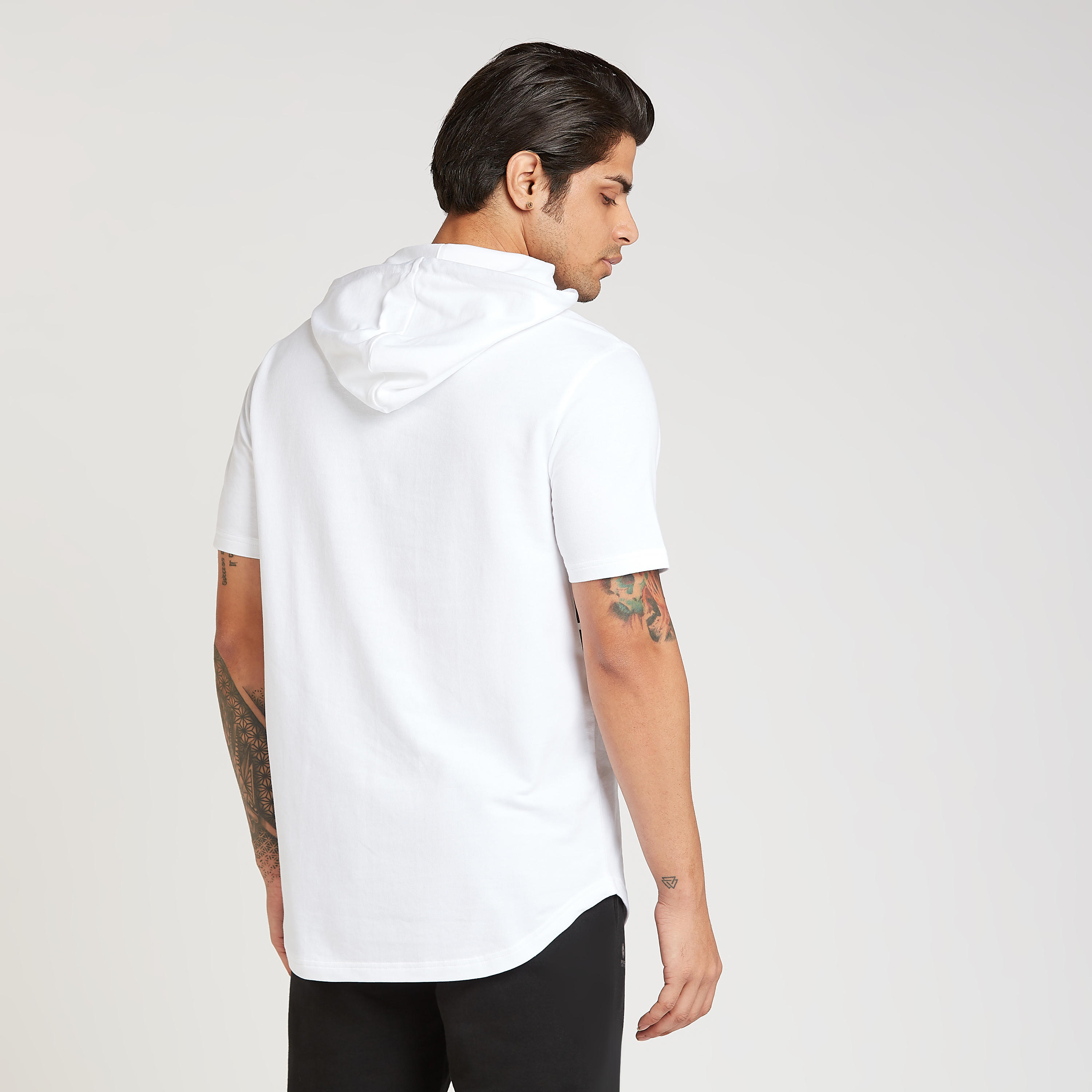 Printed T-shirt with Short Sleeves and Hood-men-clothing-tshirtsandpolos-tshirts-image-4