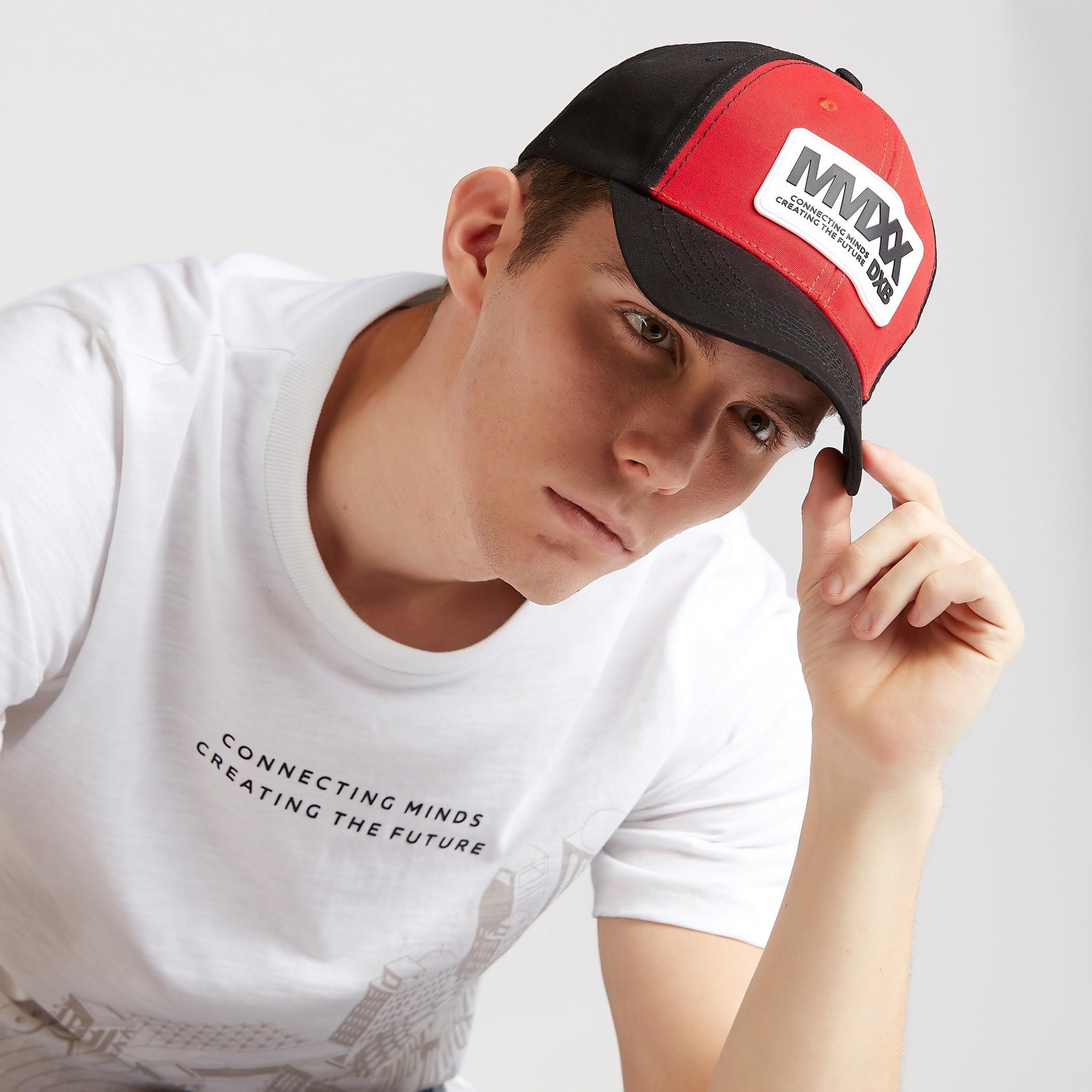 Expo 2020 Printed Applique Detail Cap with Snap Closure-men-caps-image-2