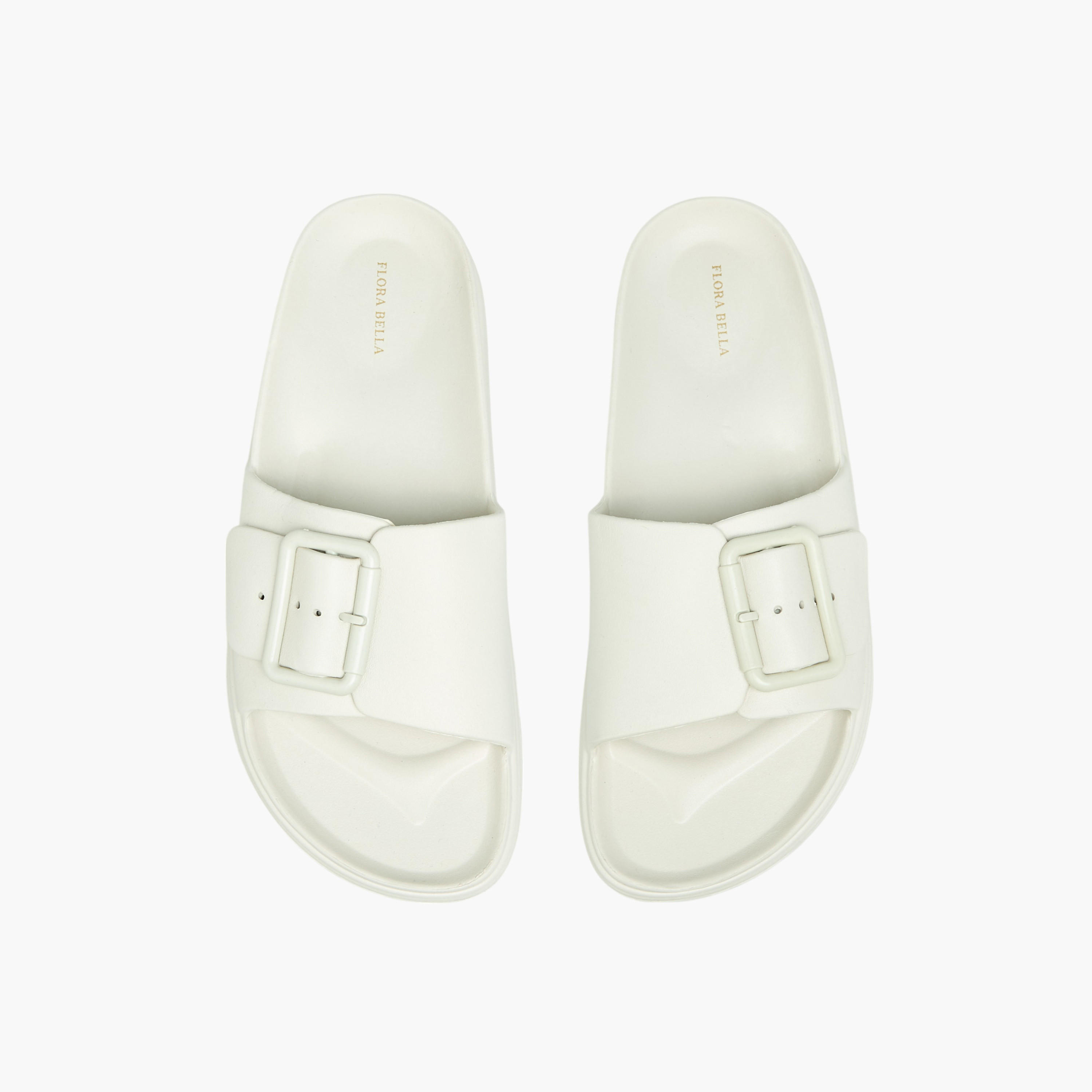 Flora Bella Buckle Detail Slip-On Slides-women-shoes-flats-slides-image-1