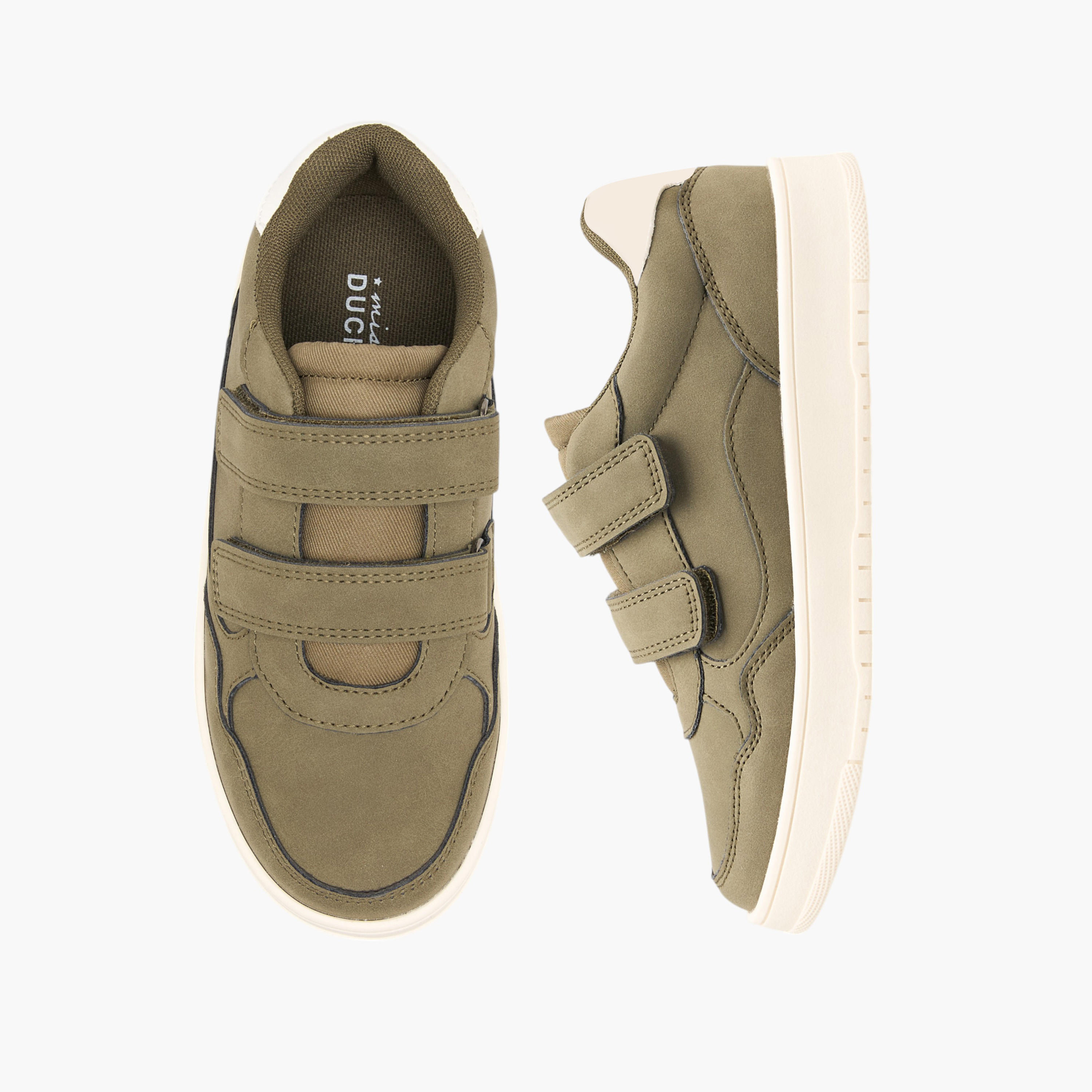Mister Duchini Panelled Sneakers with Hook and Loop Closure-boys-shoes-sneakers-image-1