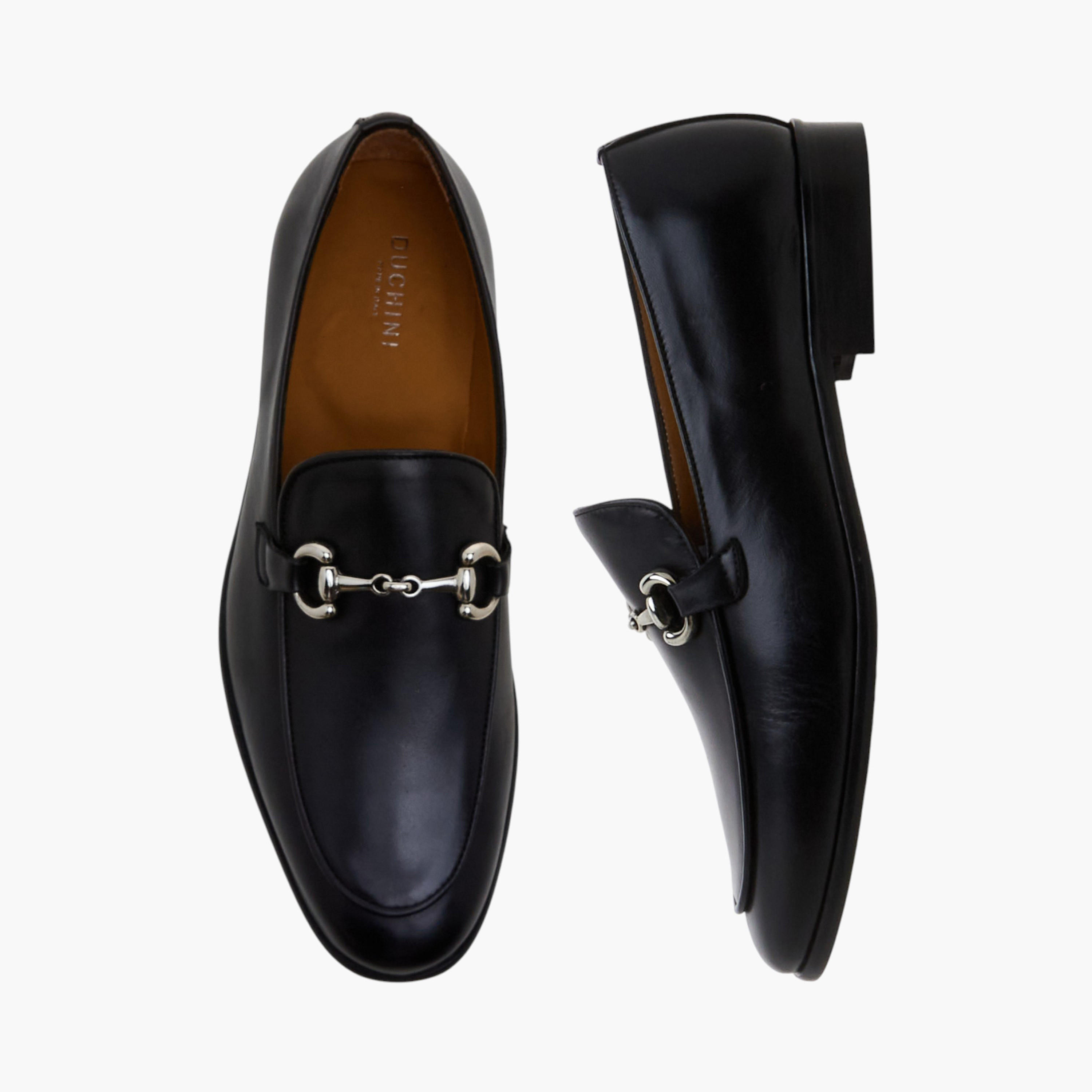 Duchini Men Slip-On Leather Loafers-men-shoes-loafersandmoccasins-image-1