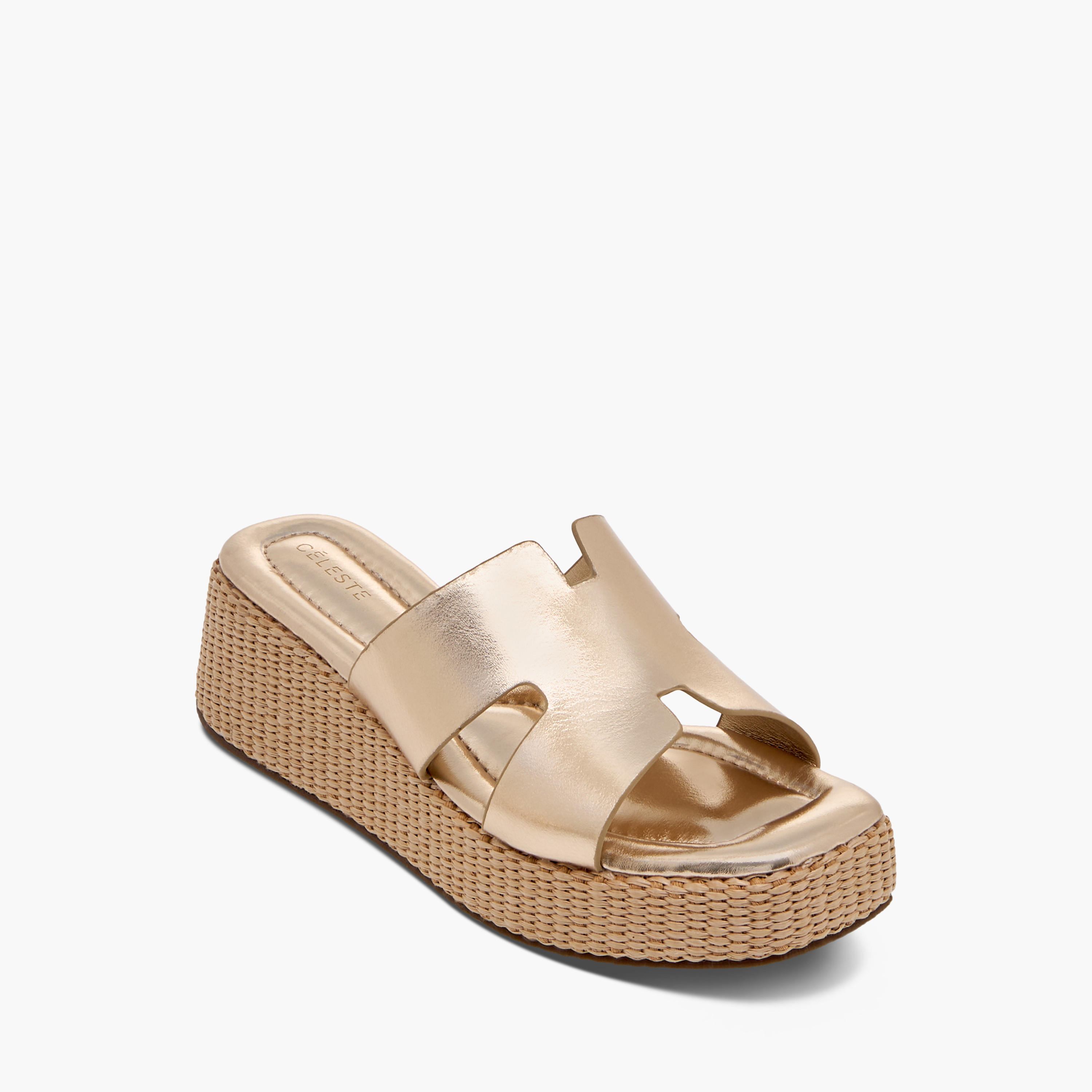 صندل فلاتفورم سهل الارتداء بارز الملمس للنساء من سيليست-women-shoes-sandals-heeled-image-2