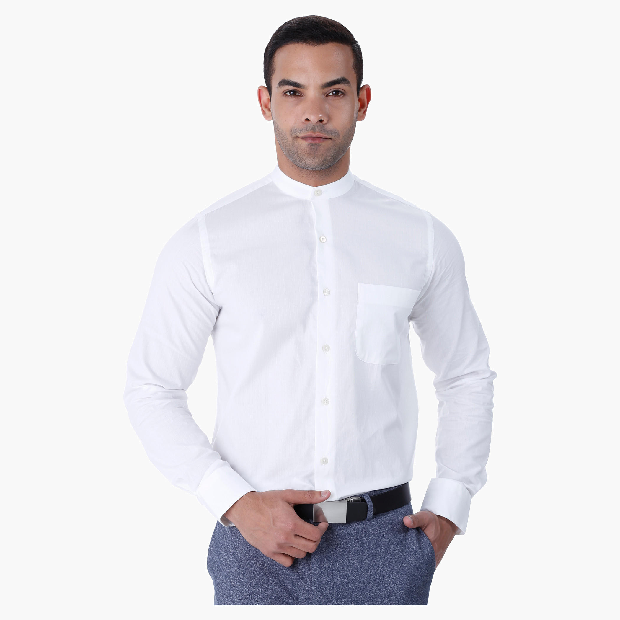 Arrow Solid Colour Shirt-men-clothing-shirts-image-1