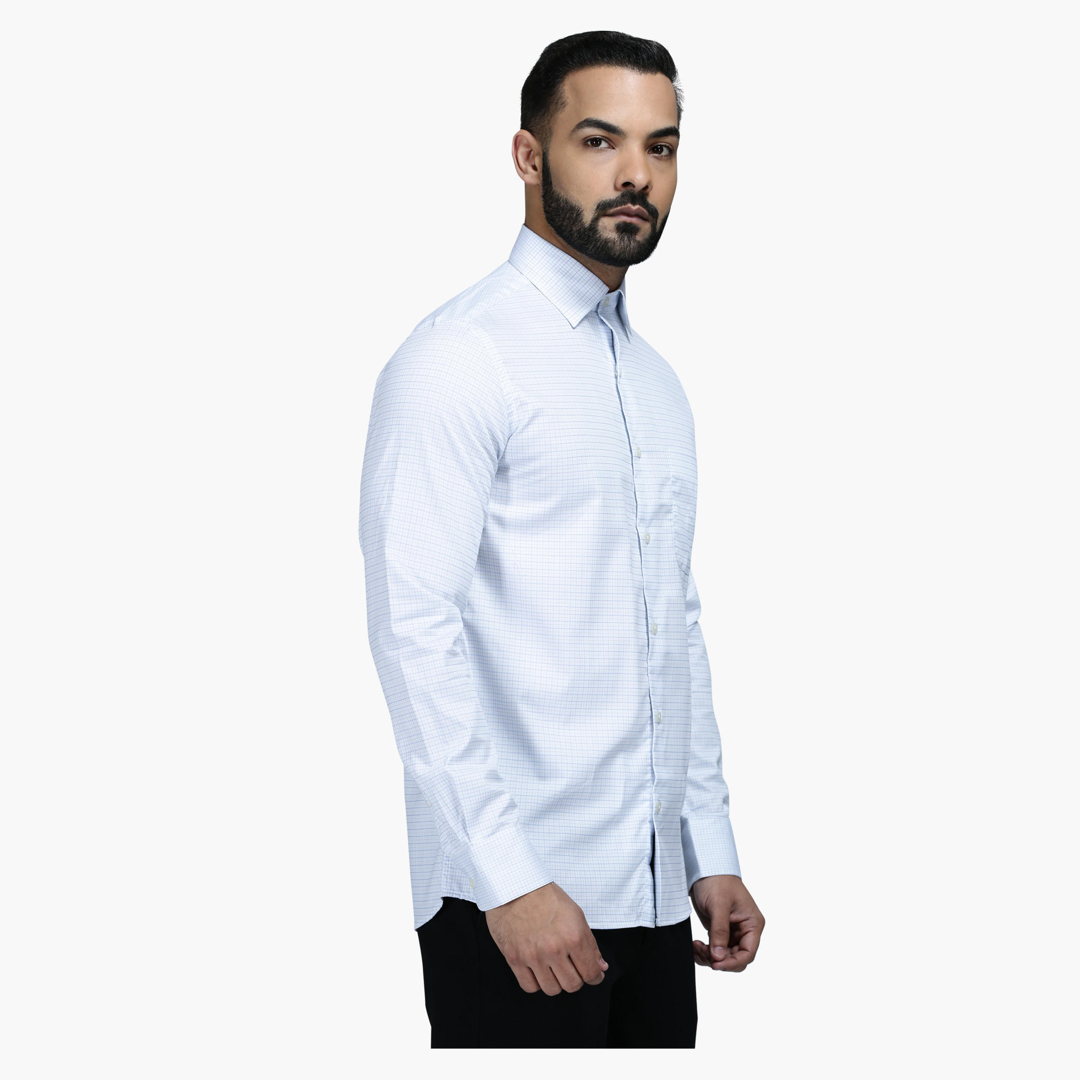 Formal Shirt with Cheques and Long Sleeves in Regular Fit-men-clothing-shirts-image-8