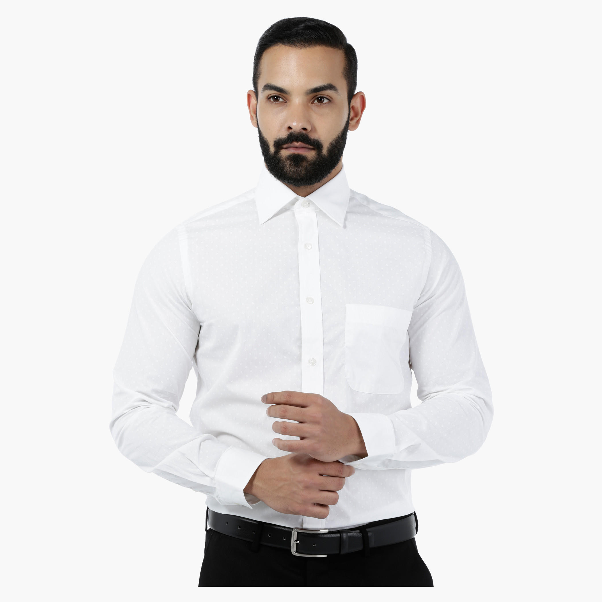 Arrow Printed Shirt with ETI Finish-men-clothing-shirts-image-1