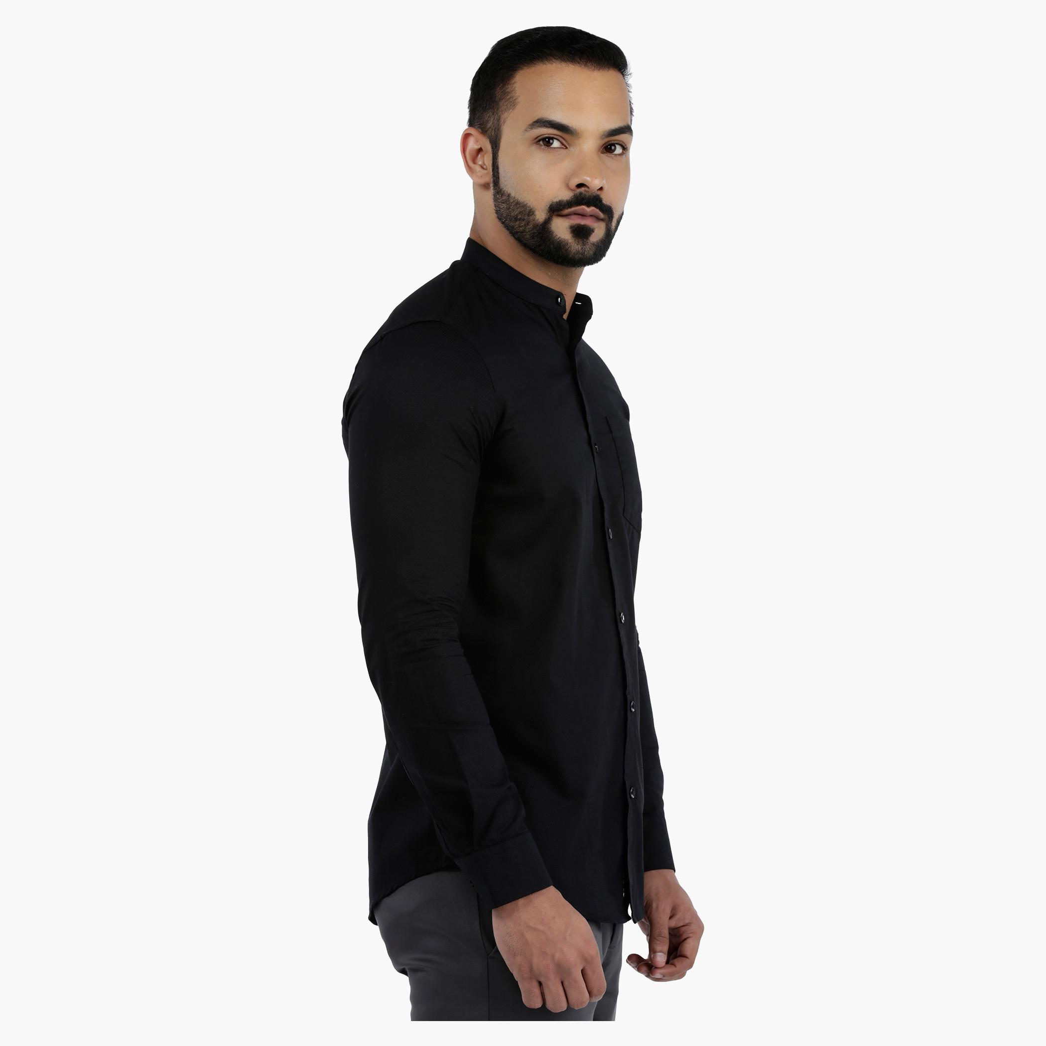 Arrow Shirt with Mandarin Collar-men-clothing-shirts-image-3