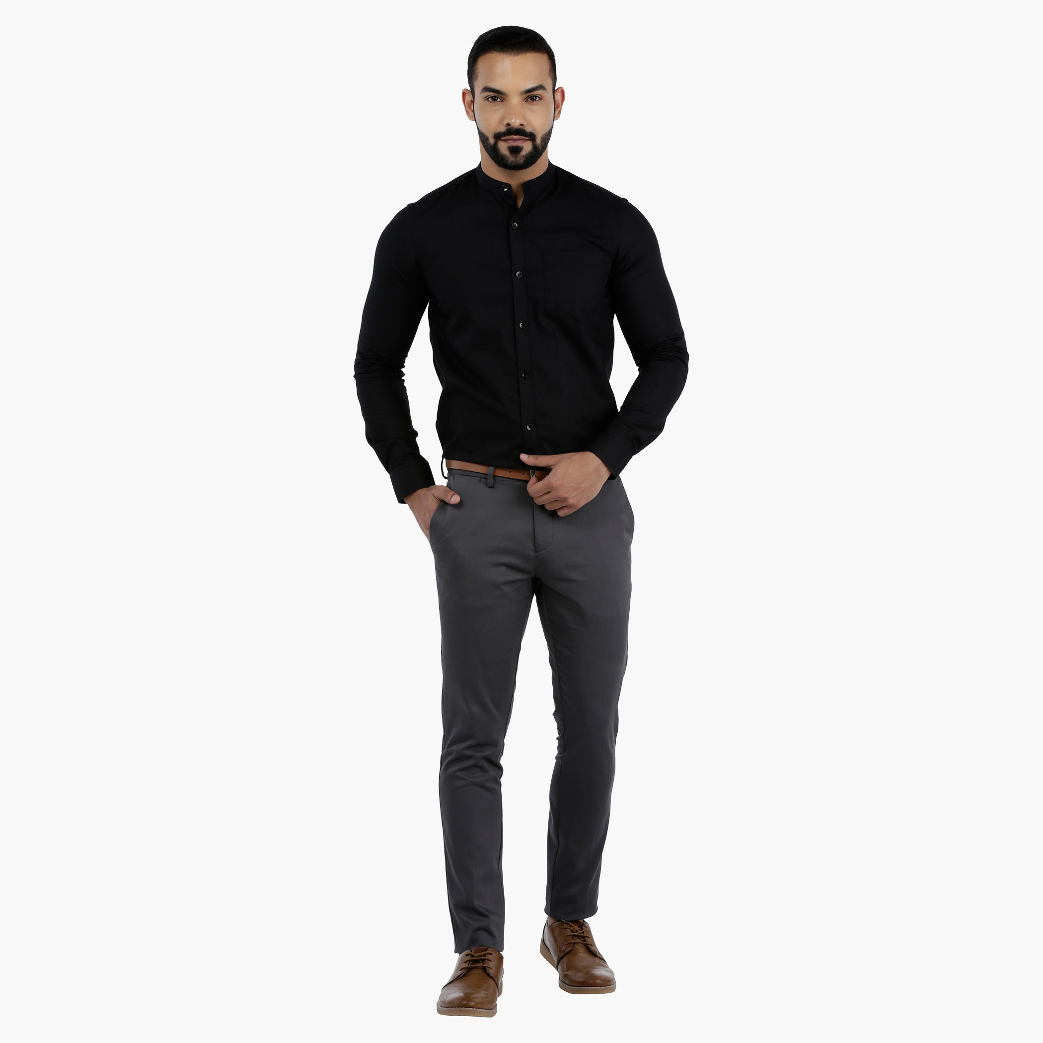 Arrow Shirt with Mandarin Collar-men-clothing-shirts-image-5