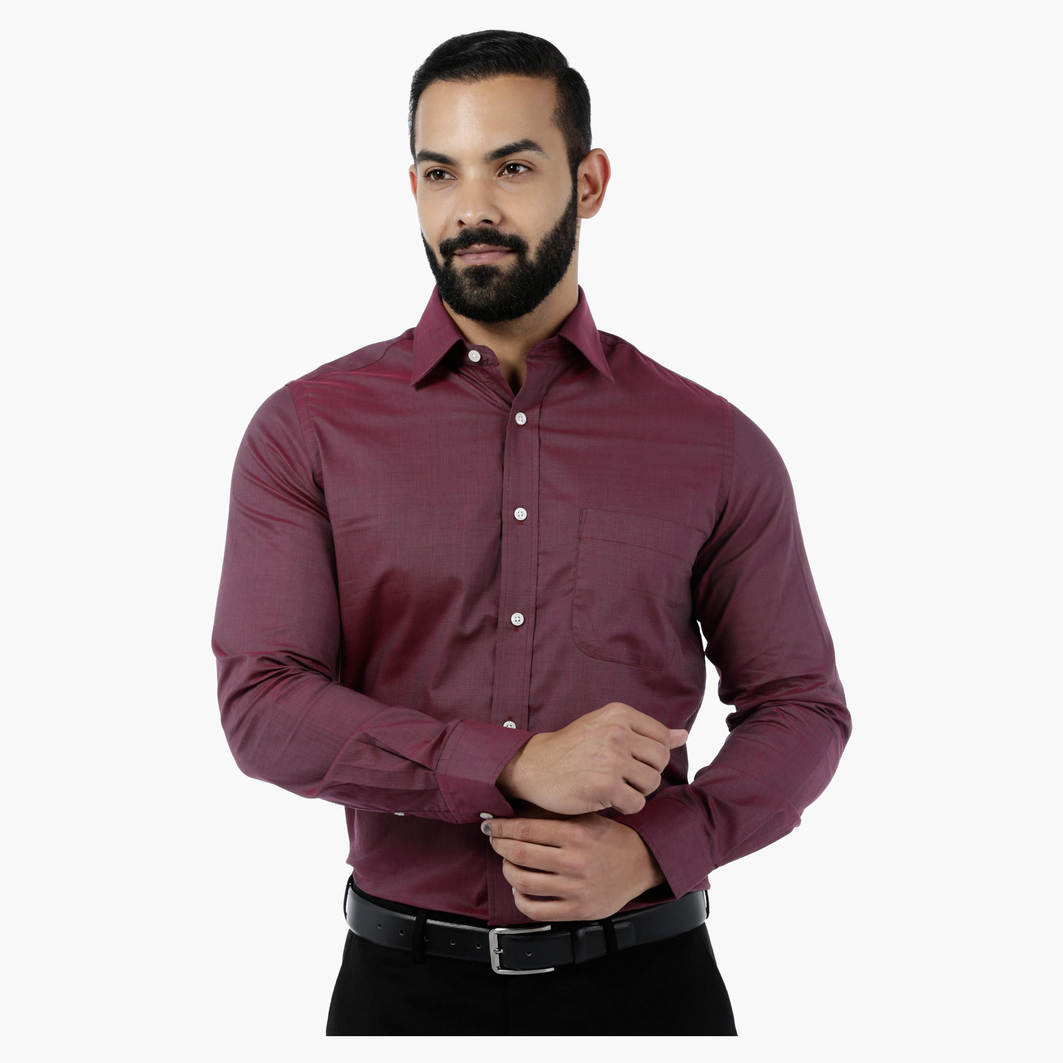 Arrow Solid Shirt with LAMC Finish-men-clothing-shirts-image-1