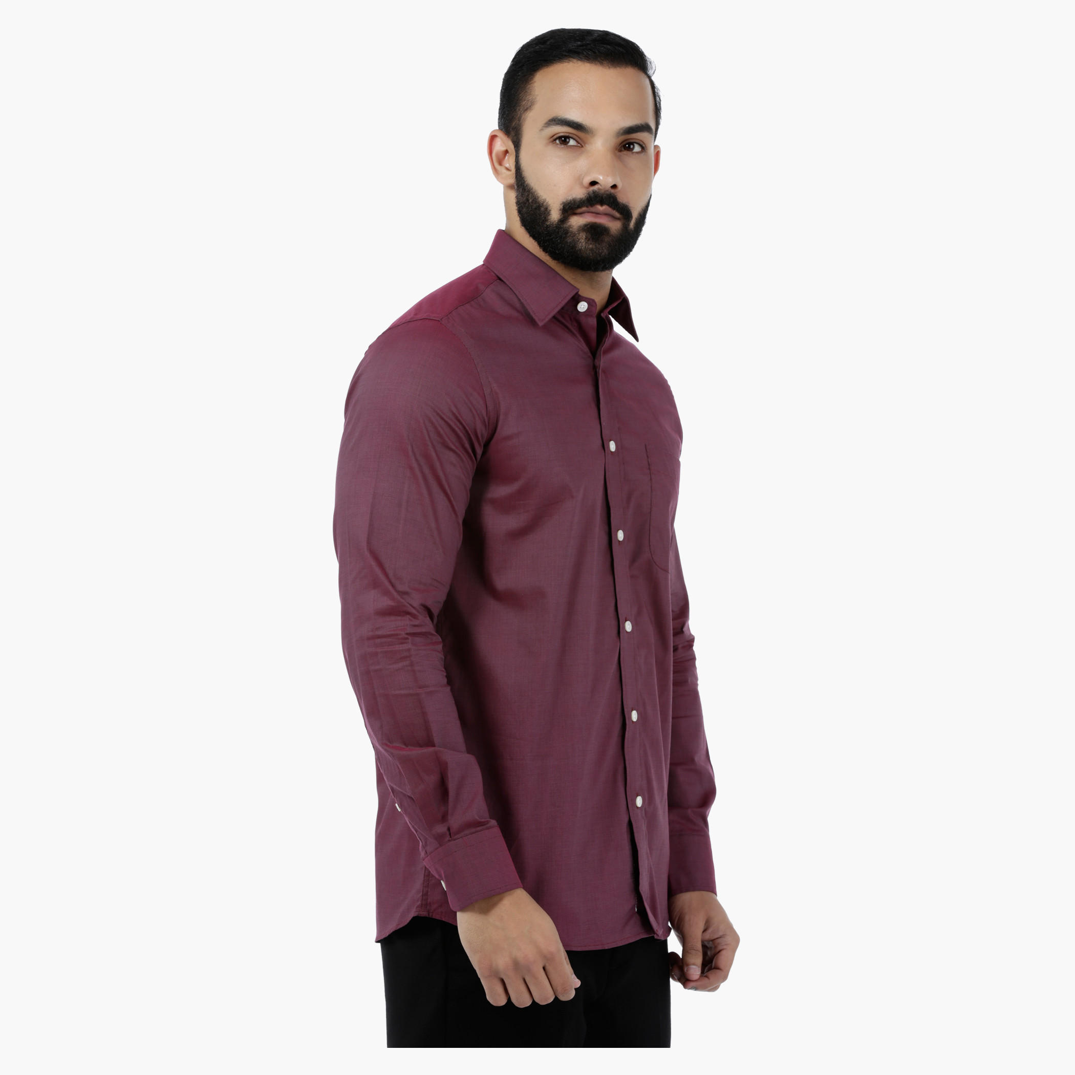 Arrow Solid Shirt with LAMC Finish-men-clothing-shirts-image-3
