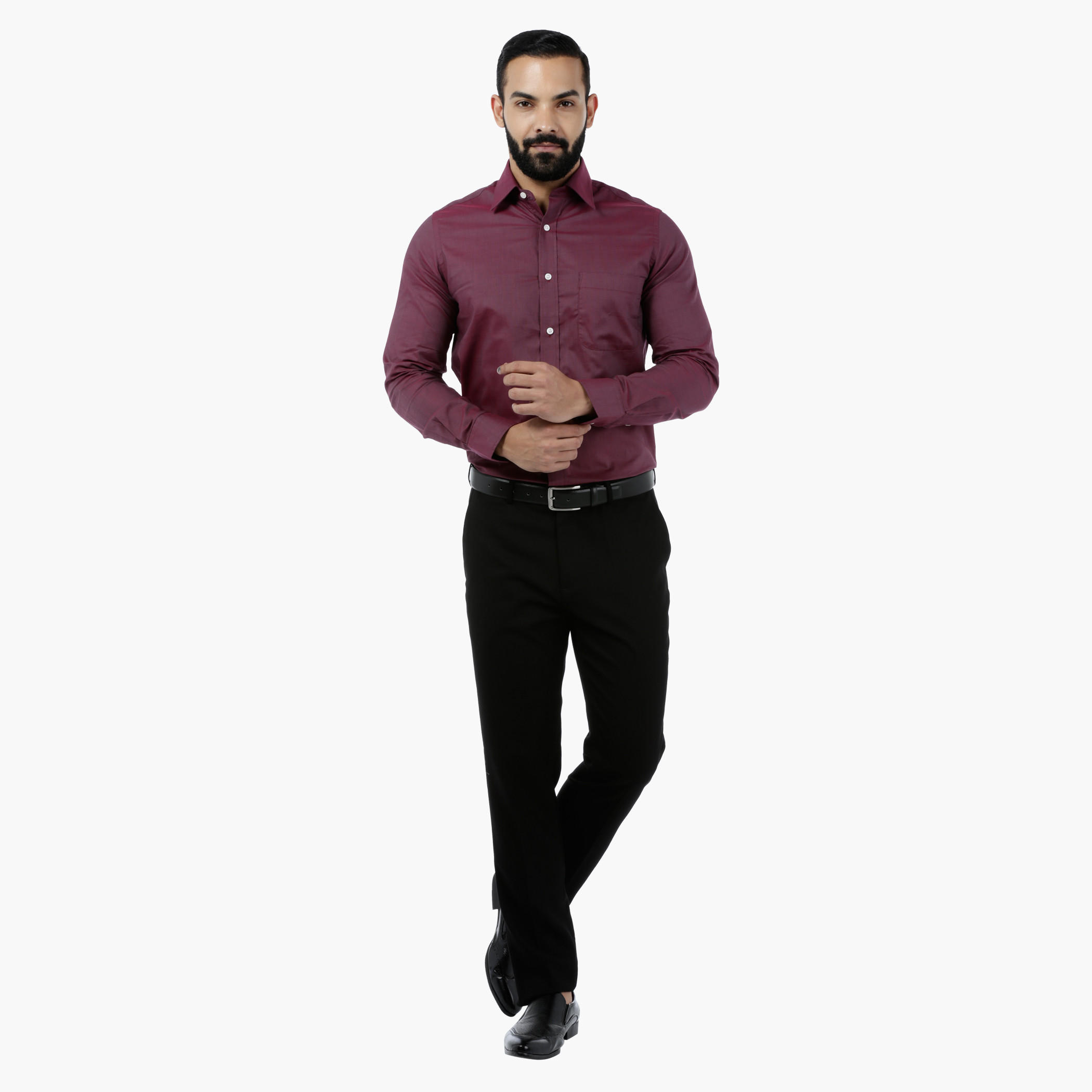 Arrow Solid Shirt with LAMC Finish-men-clothing-shirts-image-5