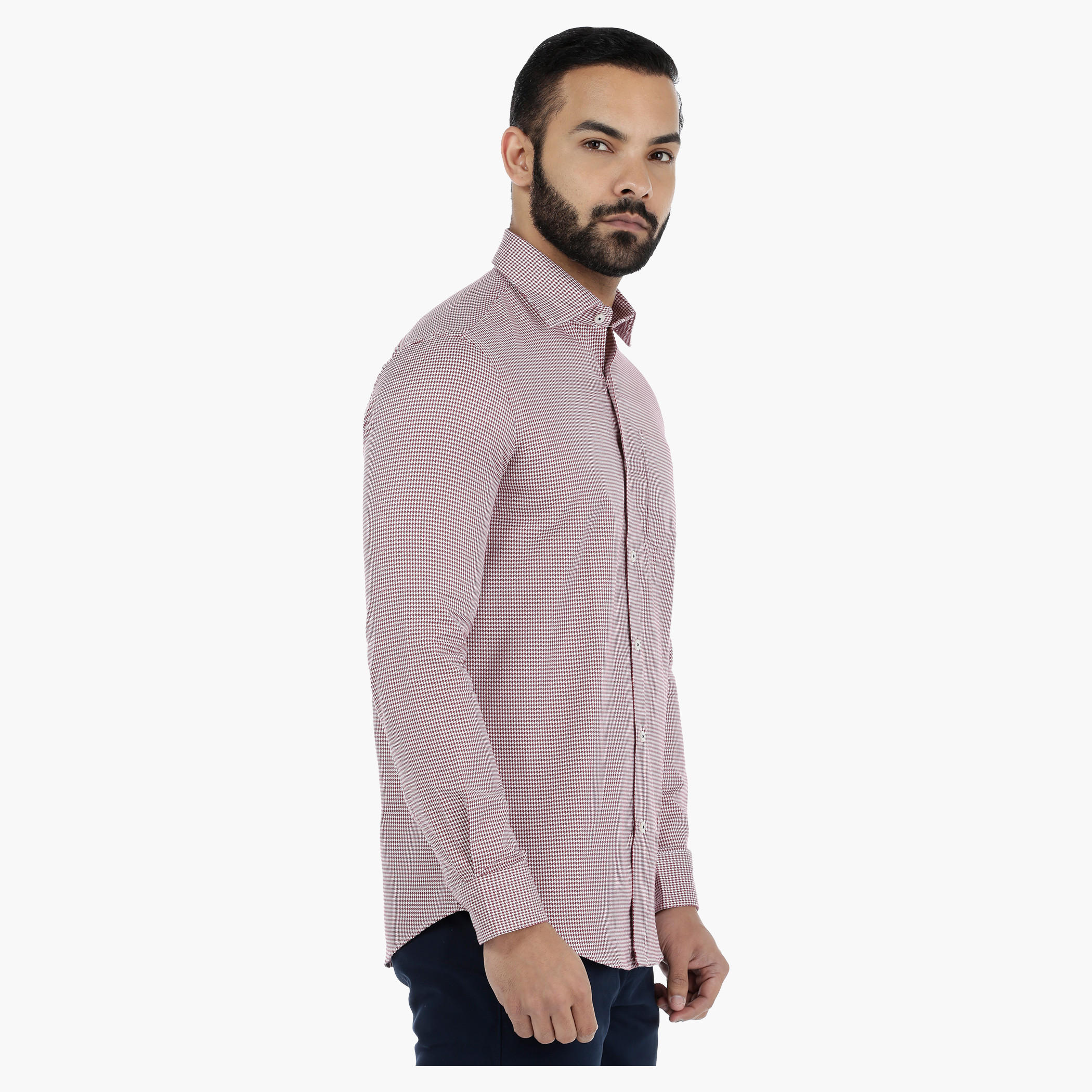 Arrow Chequered Shirt in Slim Fit-men-clothing-shirts-image-3