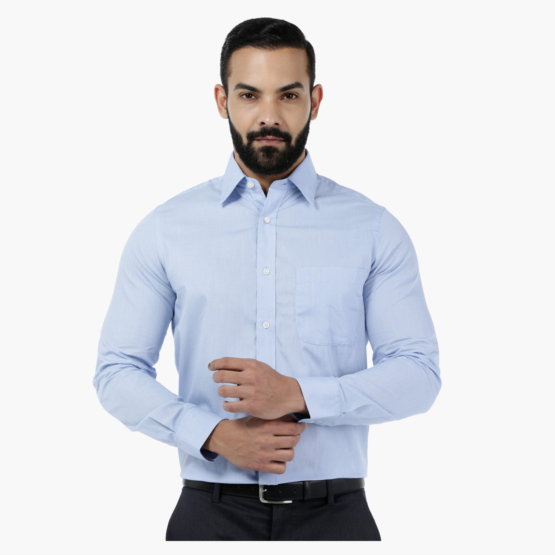 Arrow Solid Shirt with LAMC Finish-men-clothing-shirts-image-5