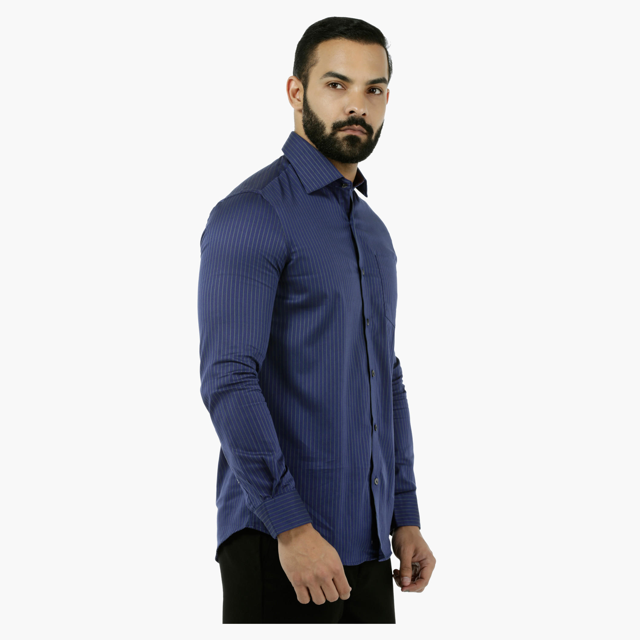 Arrow Striped Shirt with ETI Finish-men-clothing-shirts-image-3
