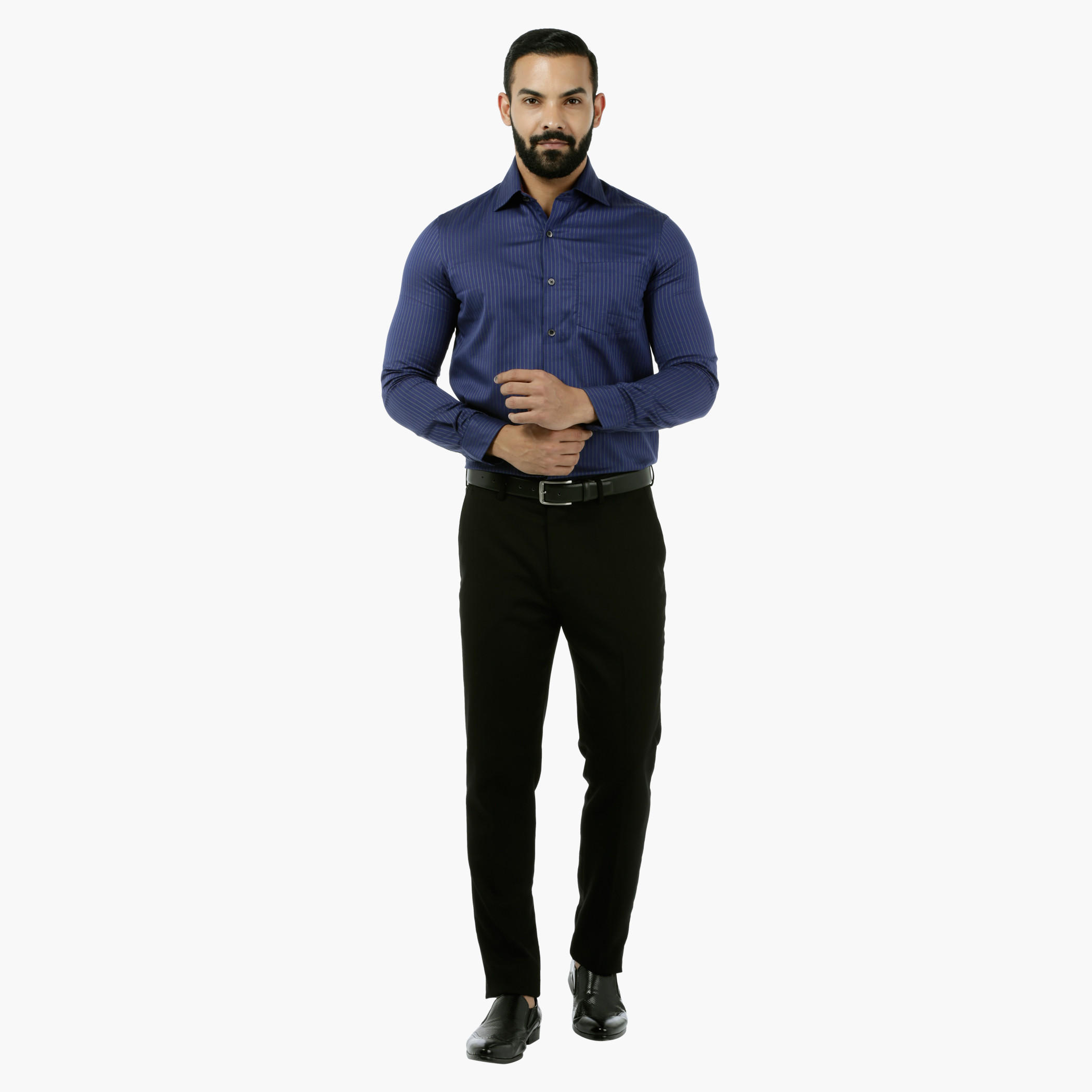 Arrow Striped Shirt with ETI Finish-men-clothing-shirts-image-5