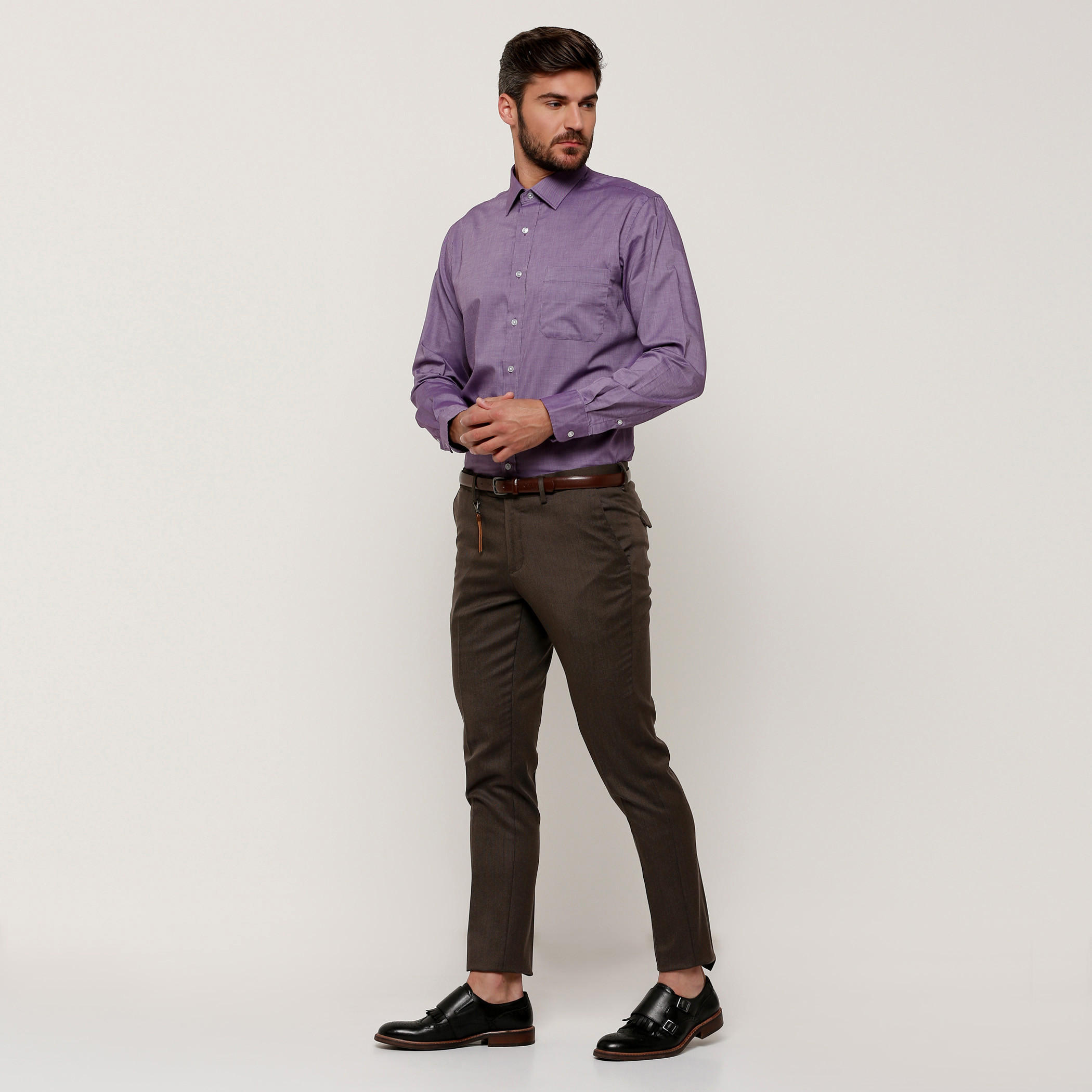 قميص بأكمام طويلة وأزرار من آرو-men-clothing-shirts-image-5