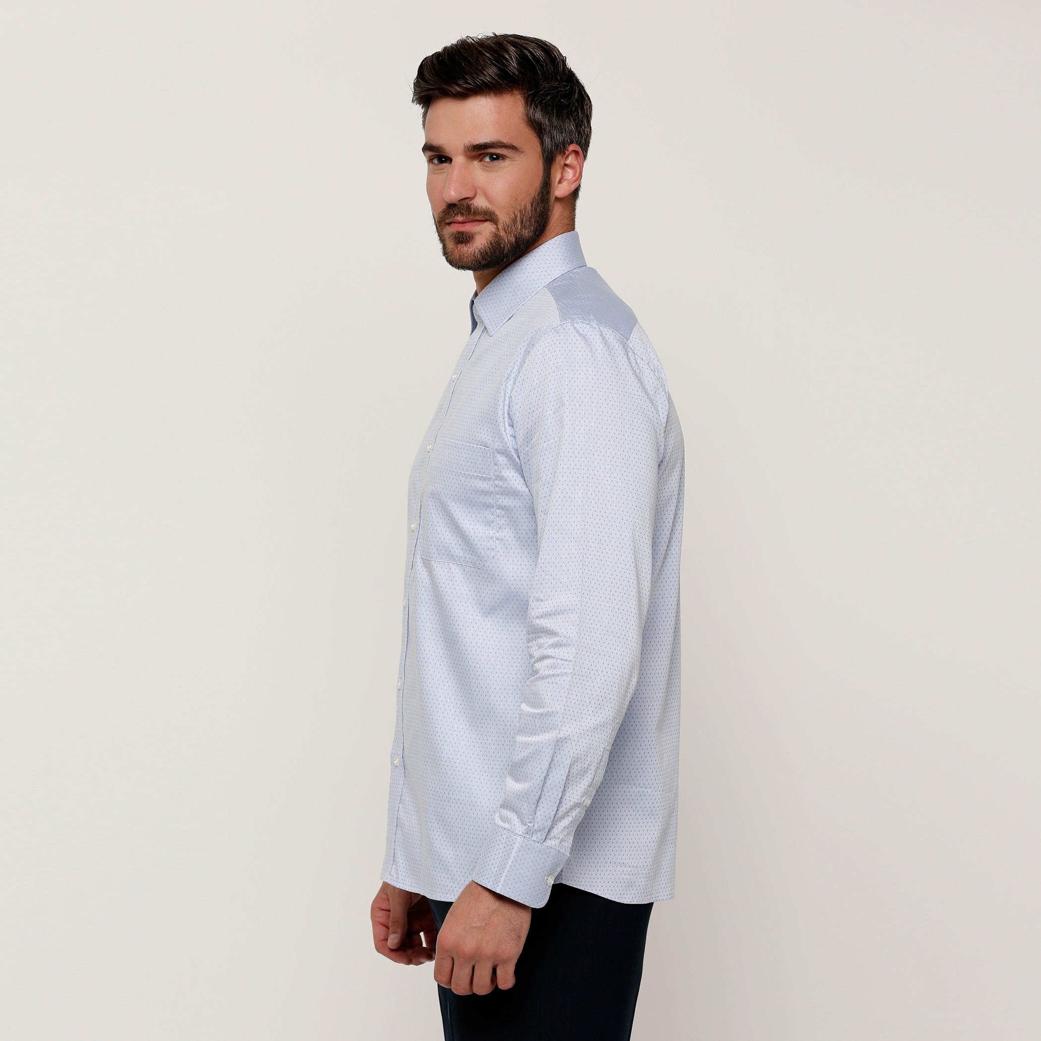 Arrow Printed Shirt with Long Sleeves and Complete Placket-men-clothing-shirts-image-3