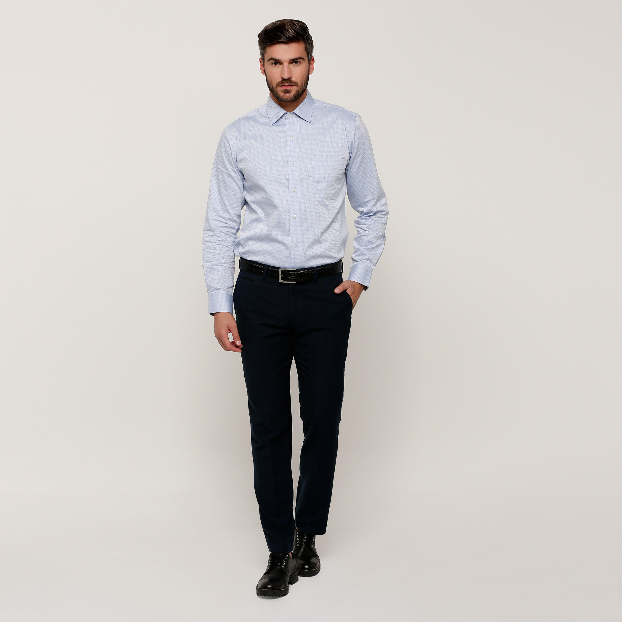 Arrow Printed Shirt with Long Sleeves and Complete Placket-men-clothing-shirts-image-5