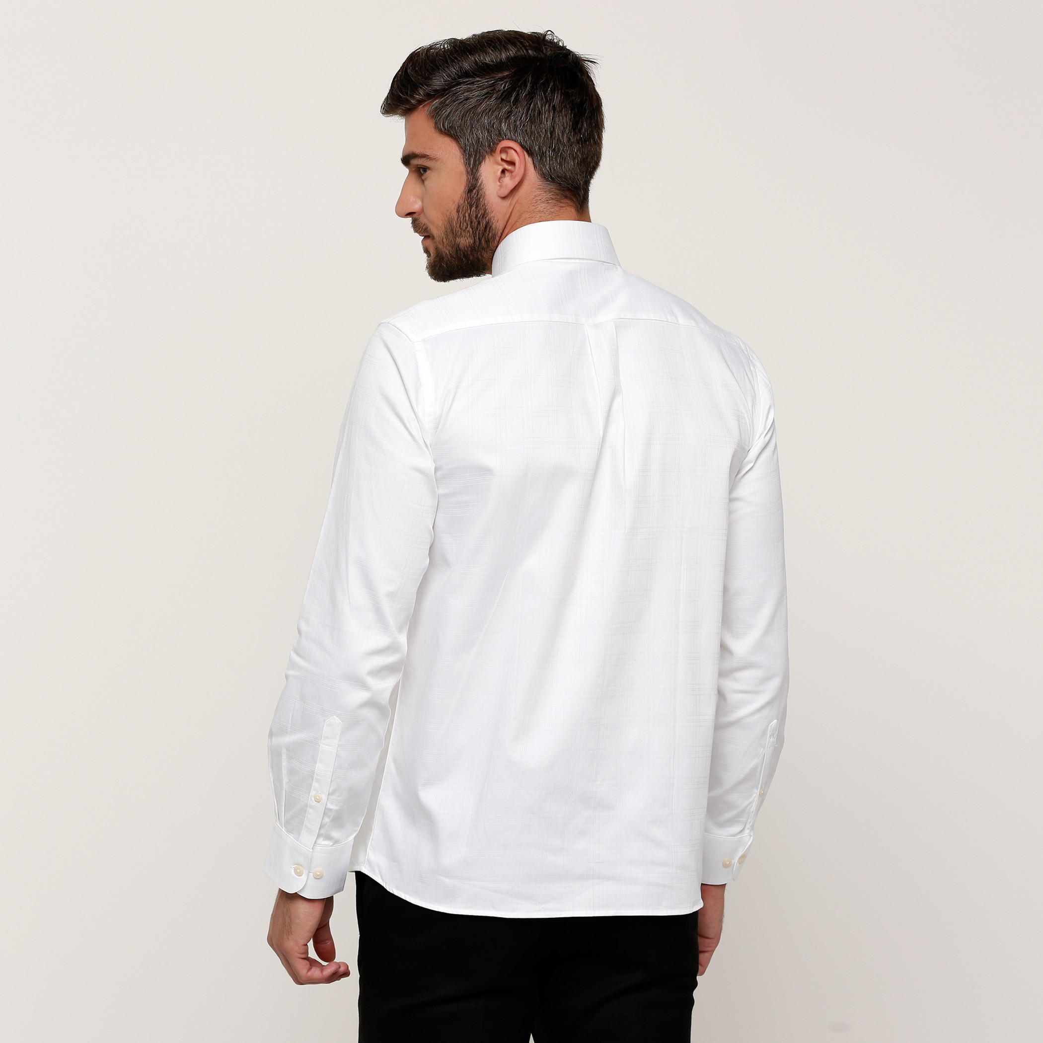 Arrow Shirt with Long Sleeves and Complete Placket-men-clothing-shirts-image-2