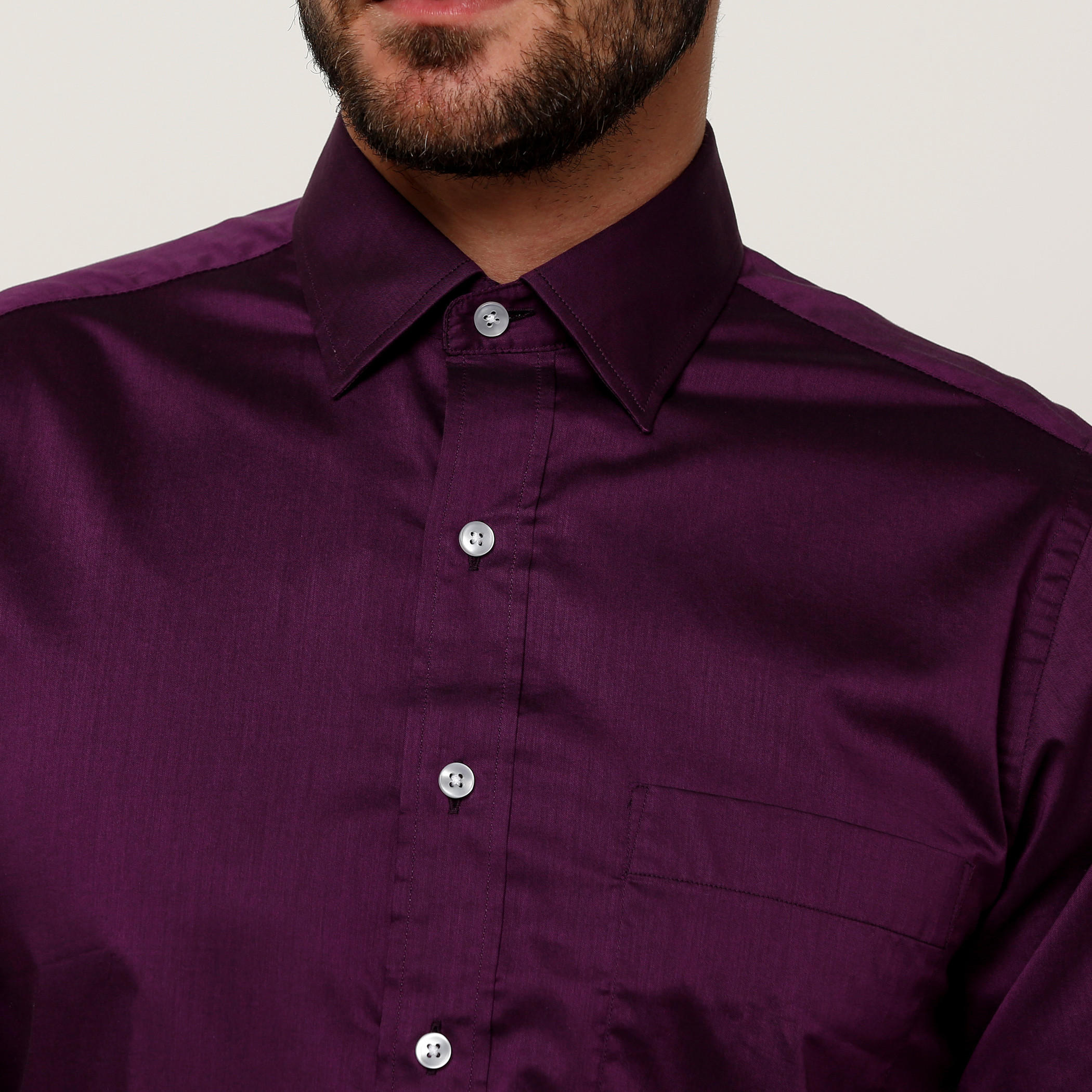 Arrow Shirt with Long Sleeves and Complete Placket-men-clothing-shirts-image-4