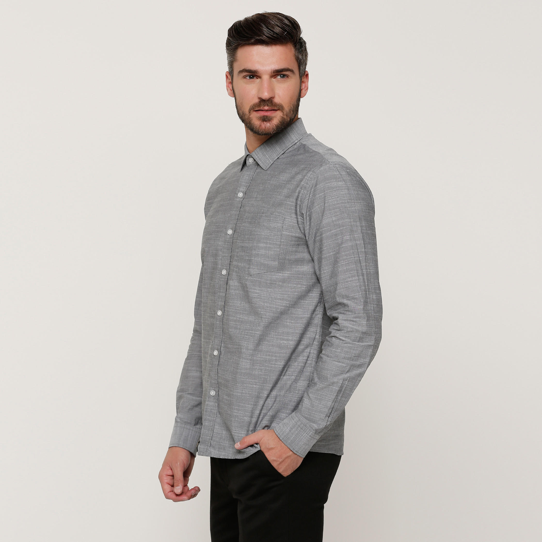 قميص بأكمام طويلة وأزرار مع طبعات من آرو-men-clothing-shirts-image-3